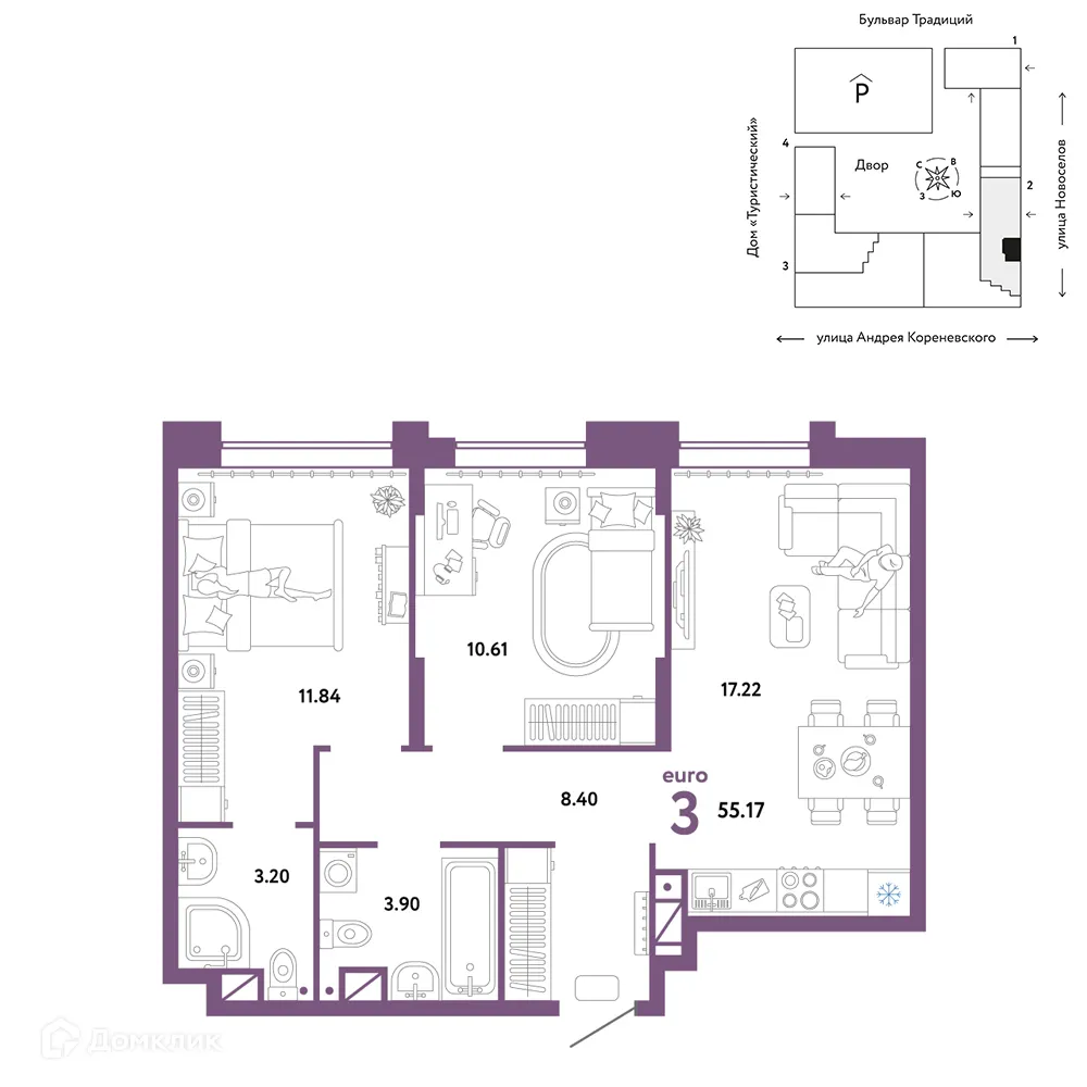Фото квартиры в ЖК «Домашний»
