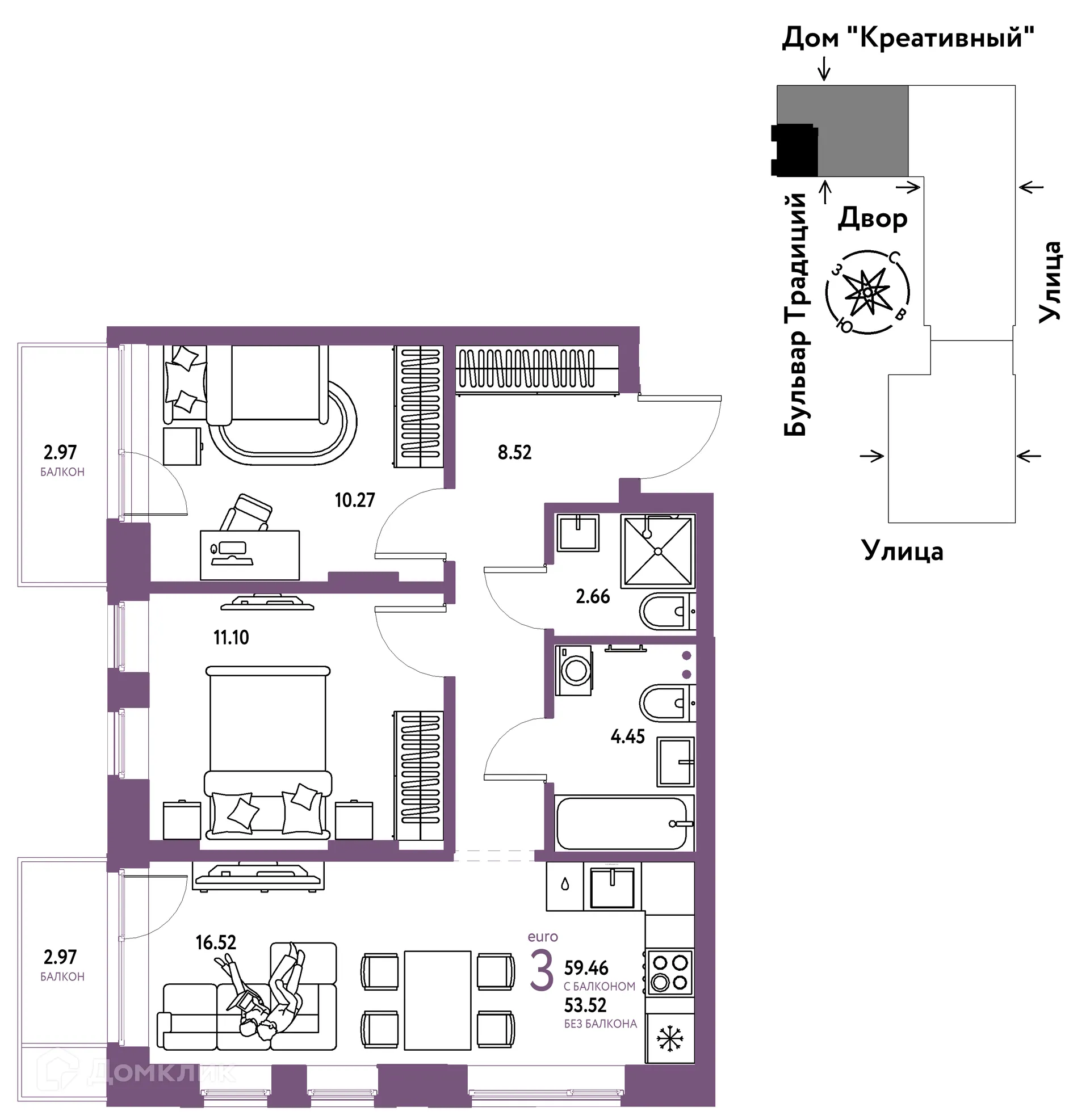 Фото квартиры в ЖК «Домашний»