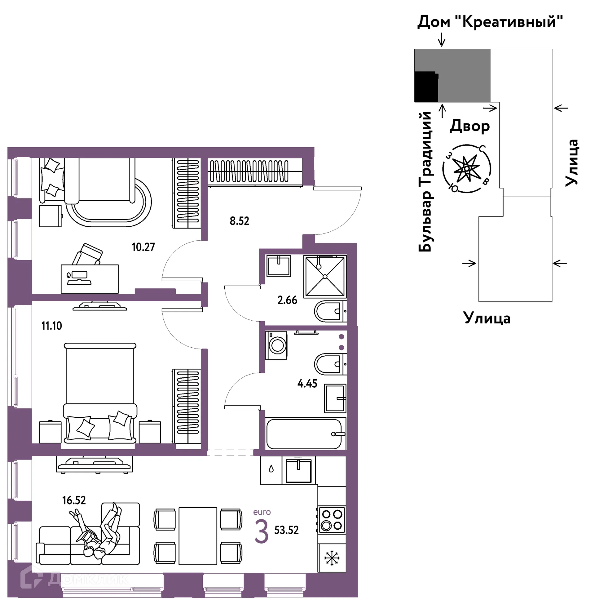 Фото квартиры в ЖК «Домашний»