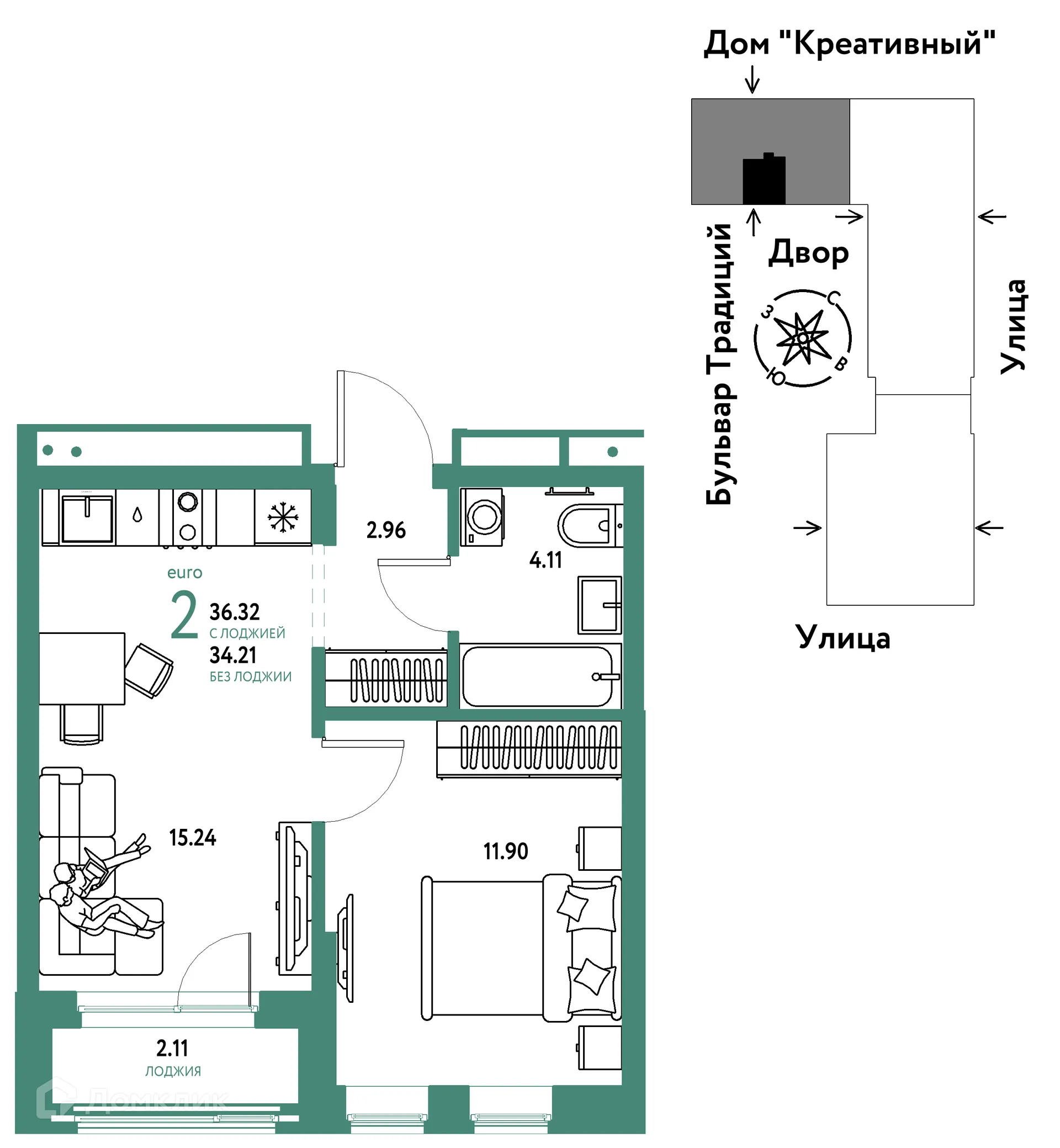 Фото квартиры в ЖК «Домашний»