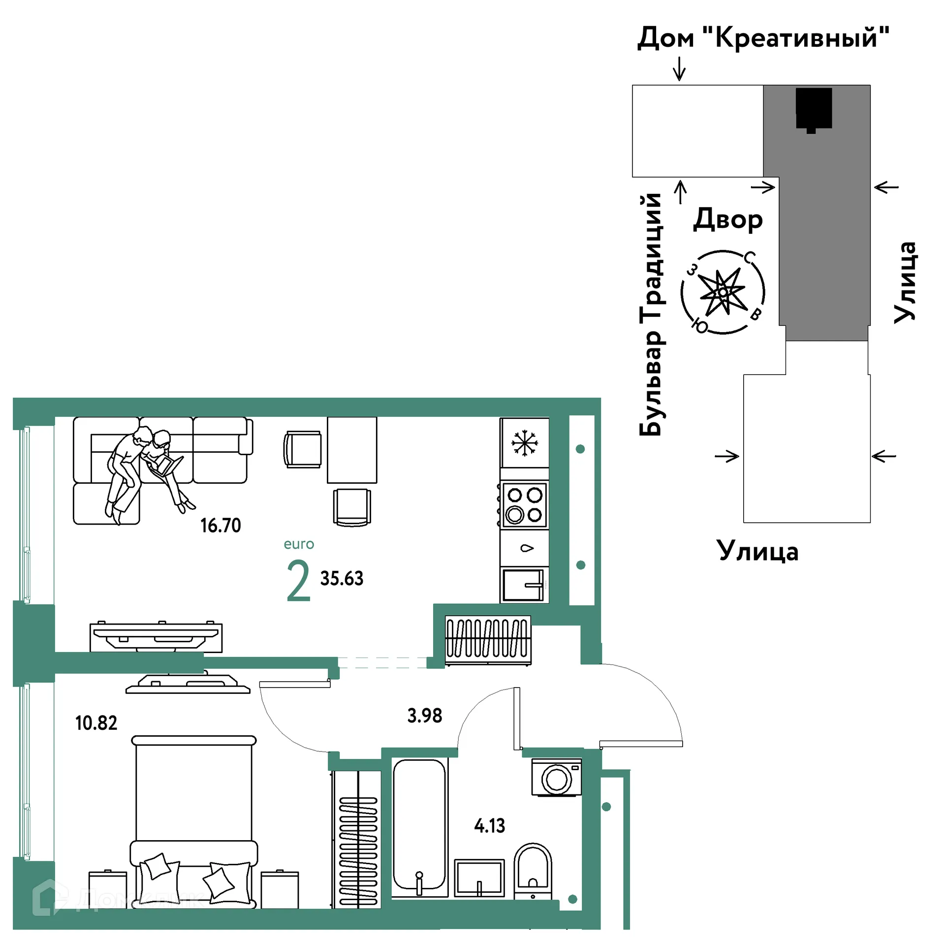 Фото квартиры в ЖК «Домашний»
