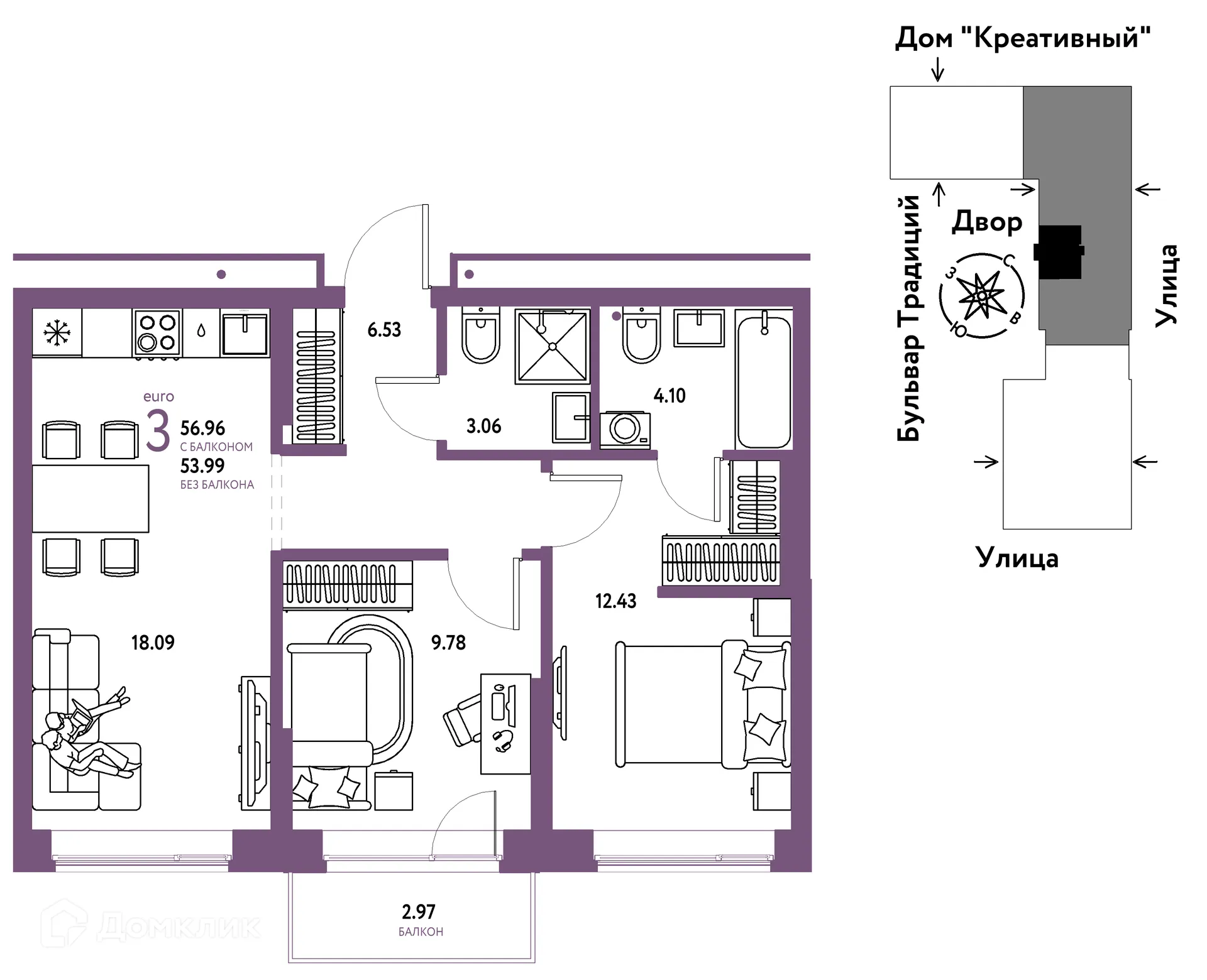 Фото квартиры в ЖК «Домашний»