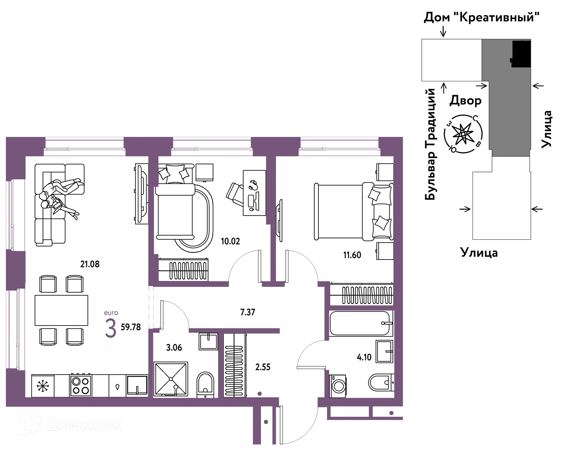 Фото квартиры в ЖК «Домашний»