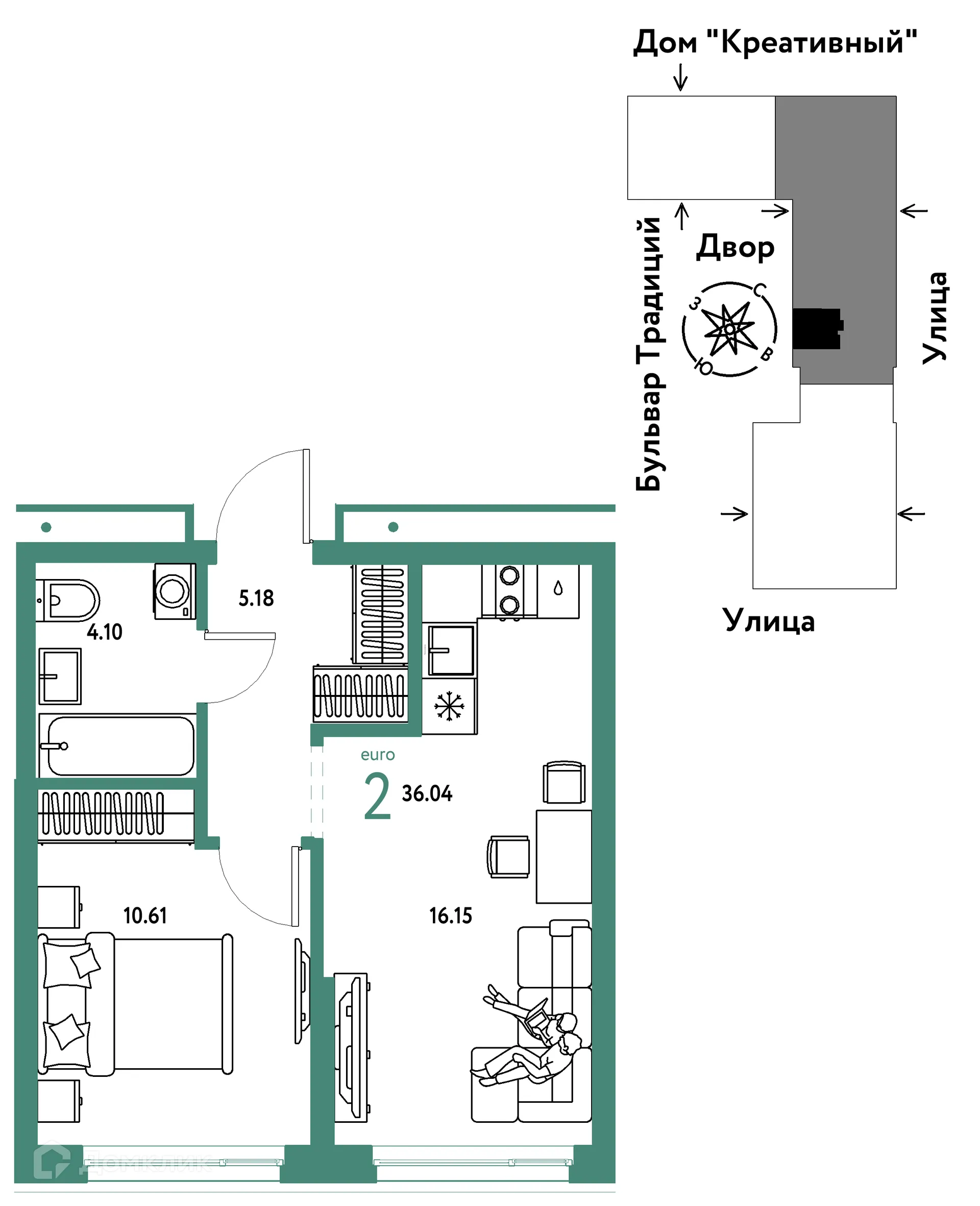 Фото квартиры в ЖК «Домашний»