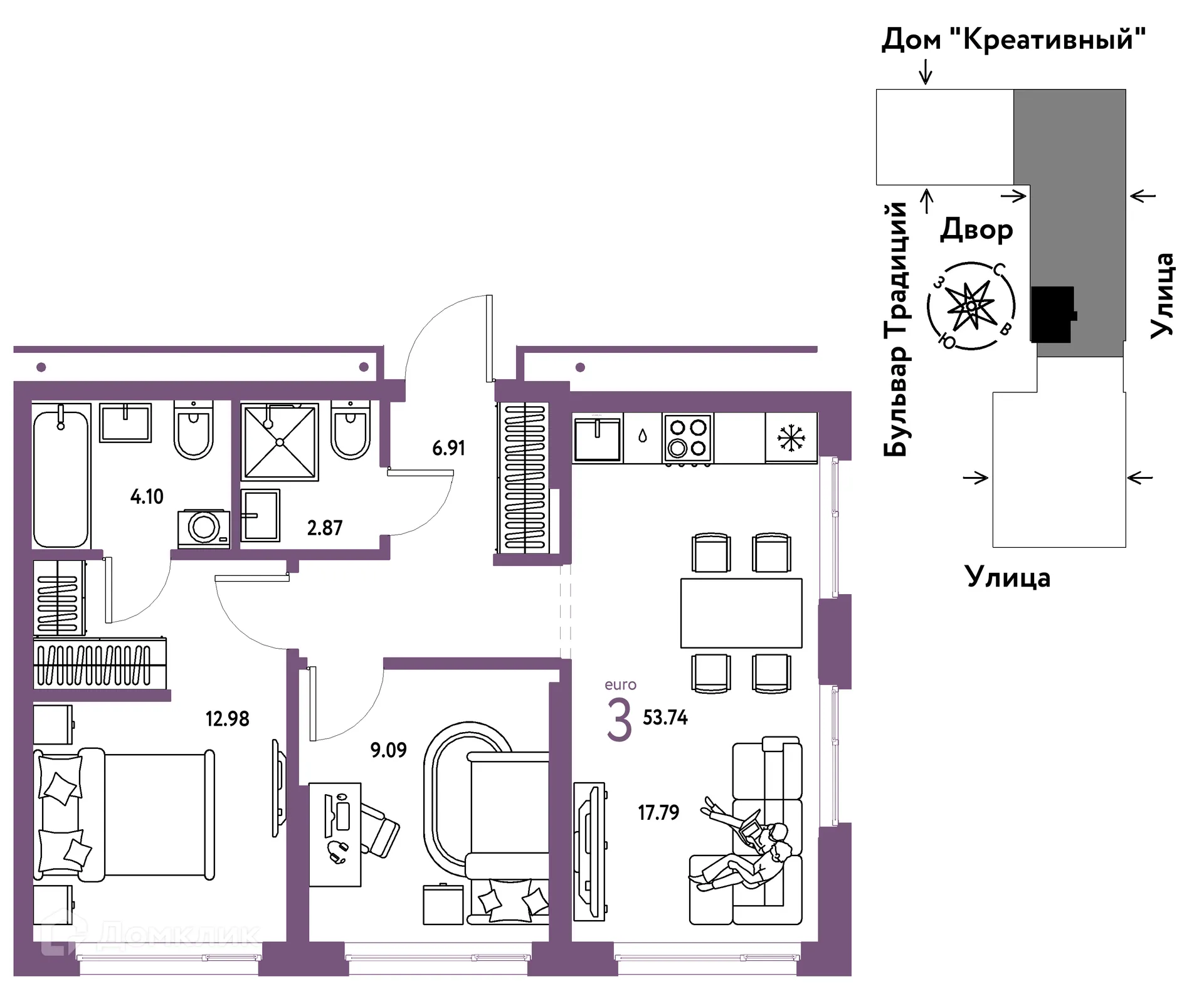 Фото квартиры в ЖК «Домашний»