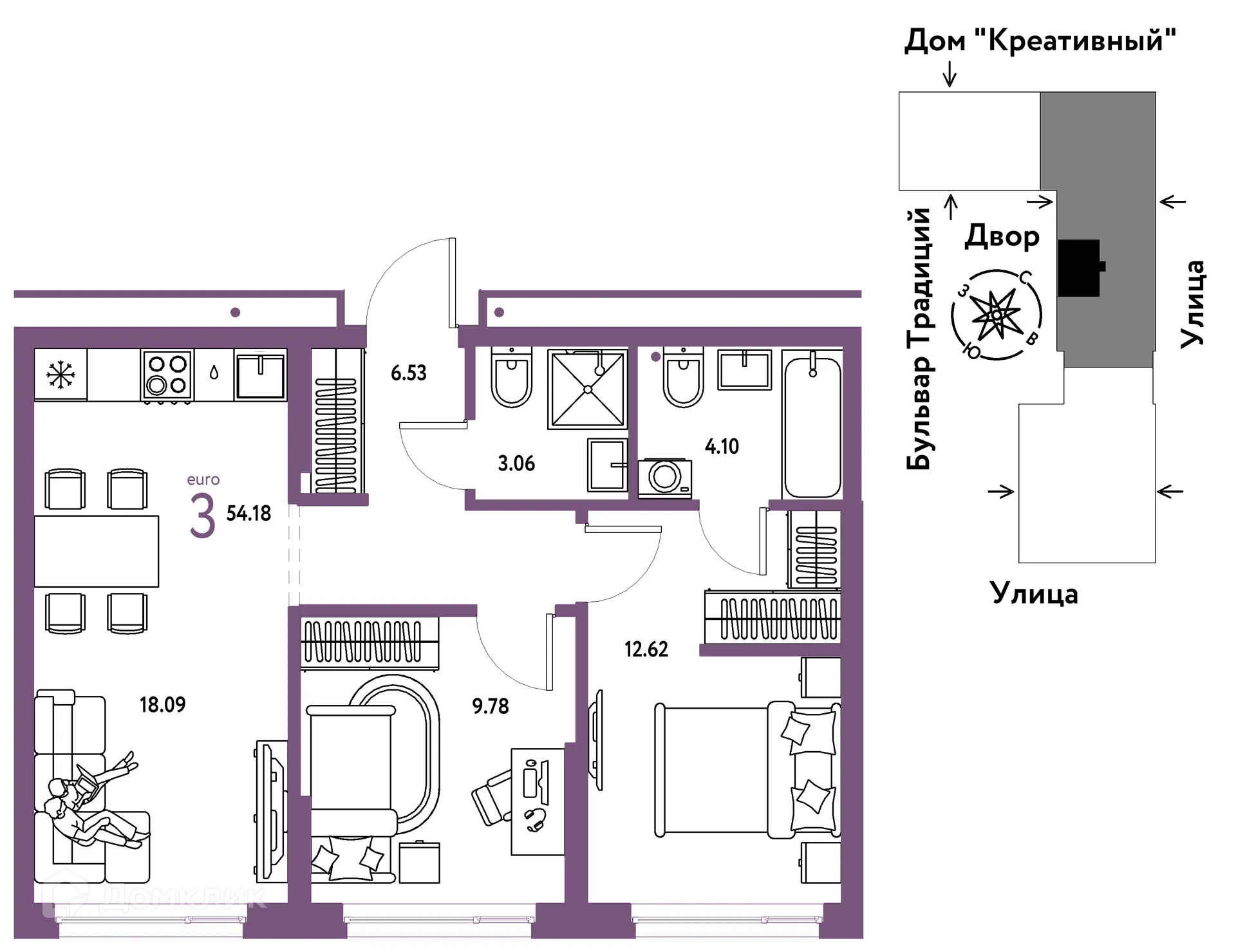 Фото квартиры в ЖК «Домашний»