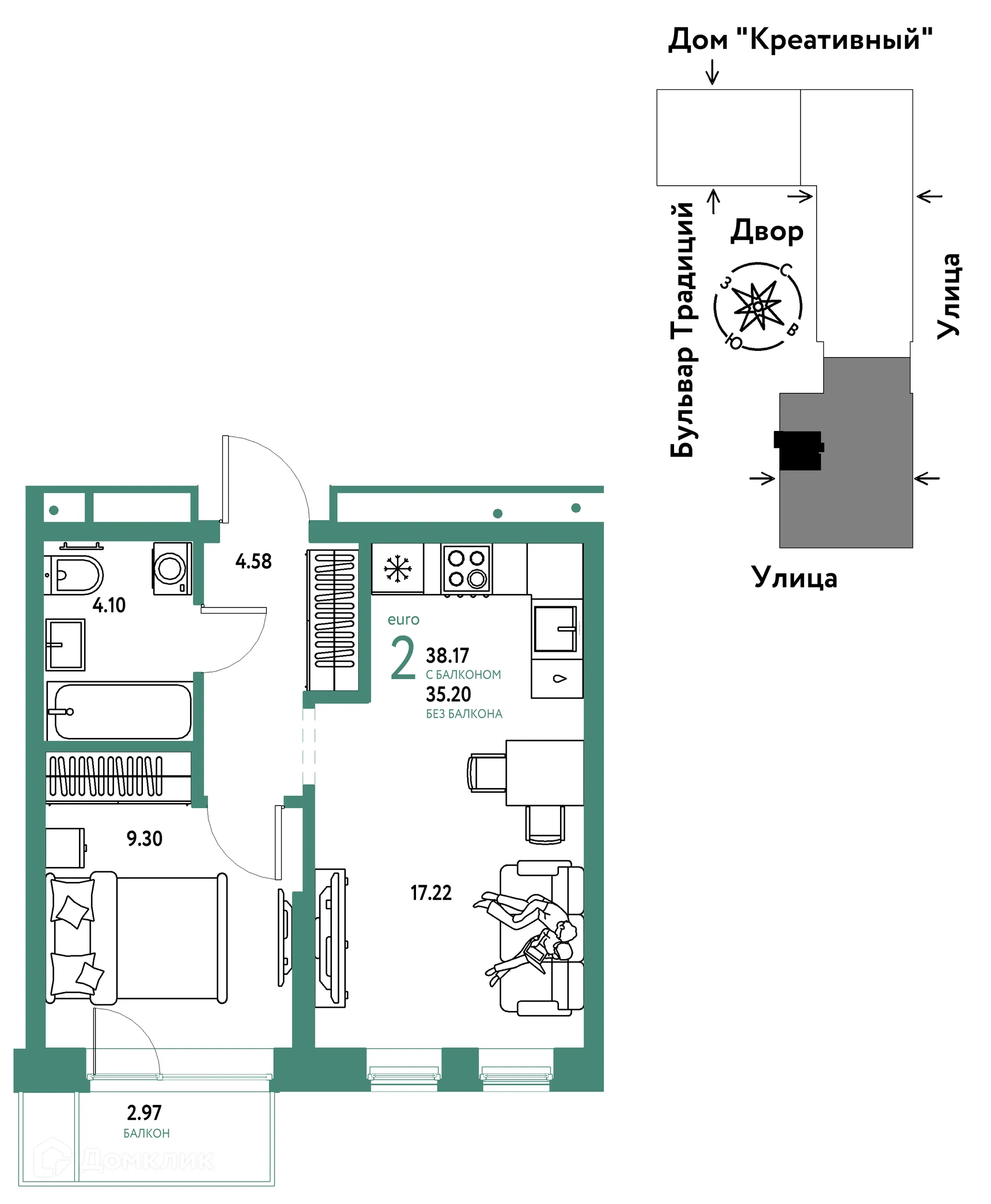 Фото квартиры в ЖК «Домашний»
