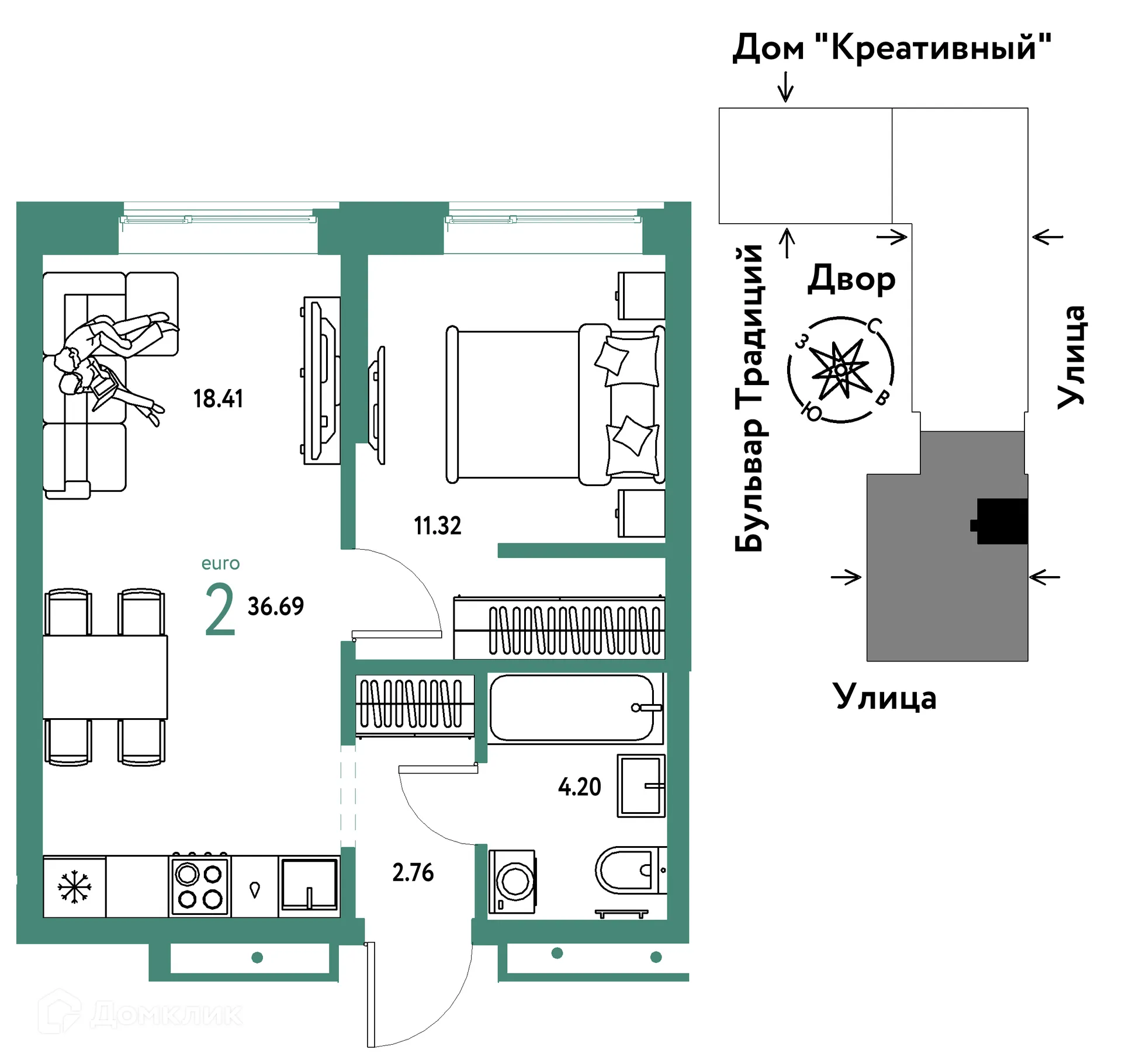 Фото квартиры в ЖК «Домашний»