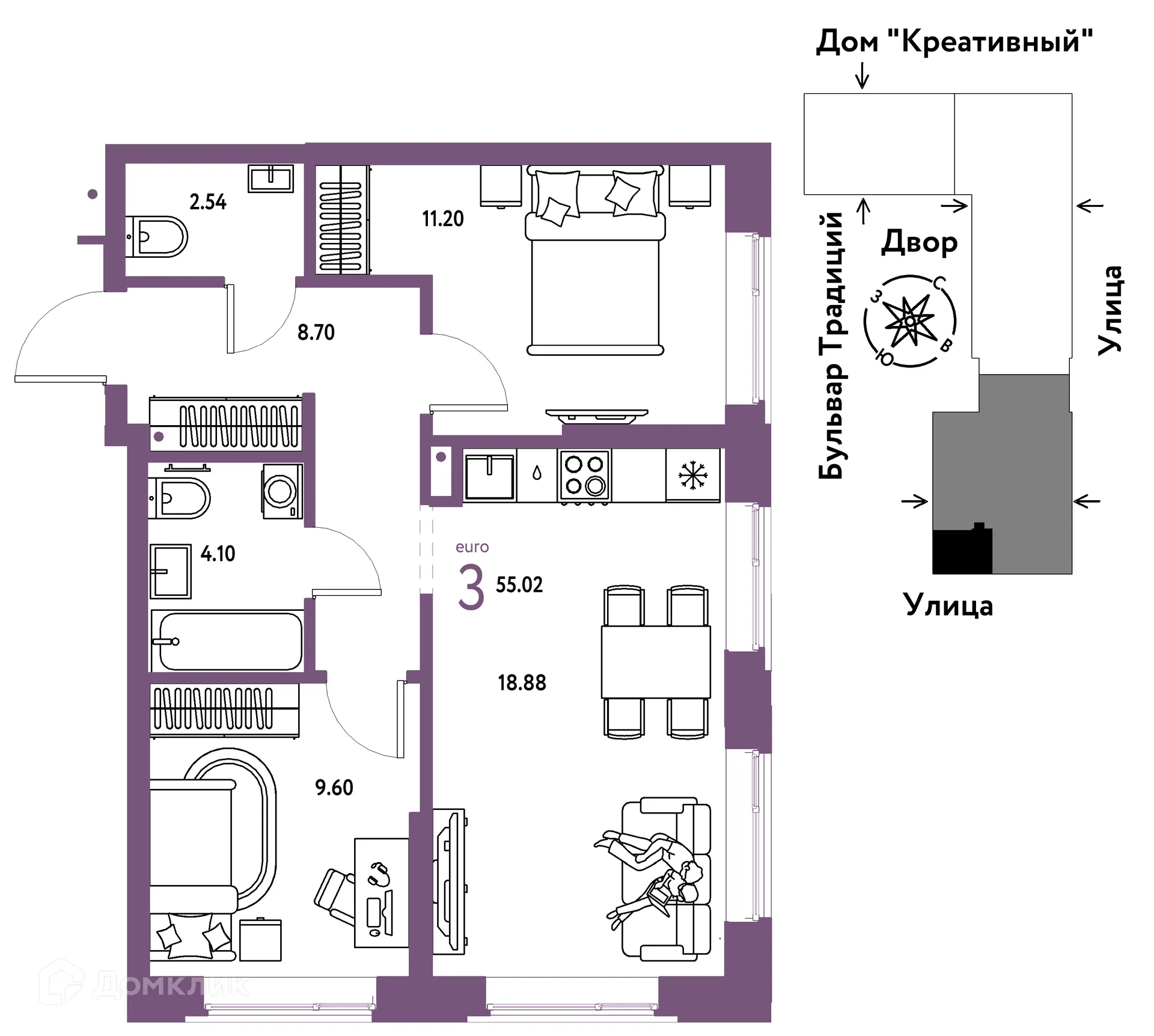 Фото квартиры в ЖК «Домашний»