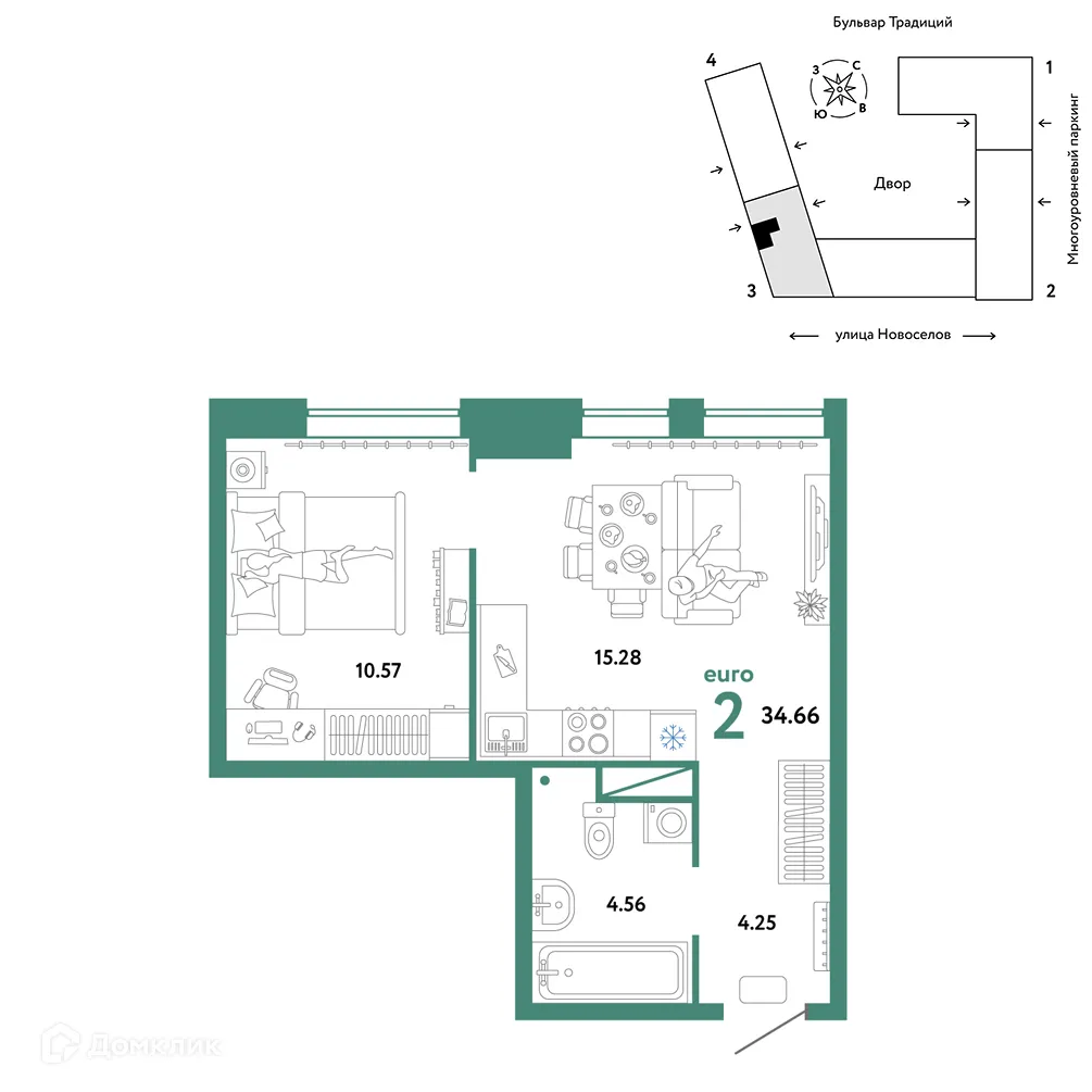 Фото квартиры в ЖК «Домашний»
