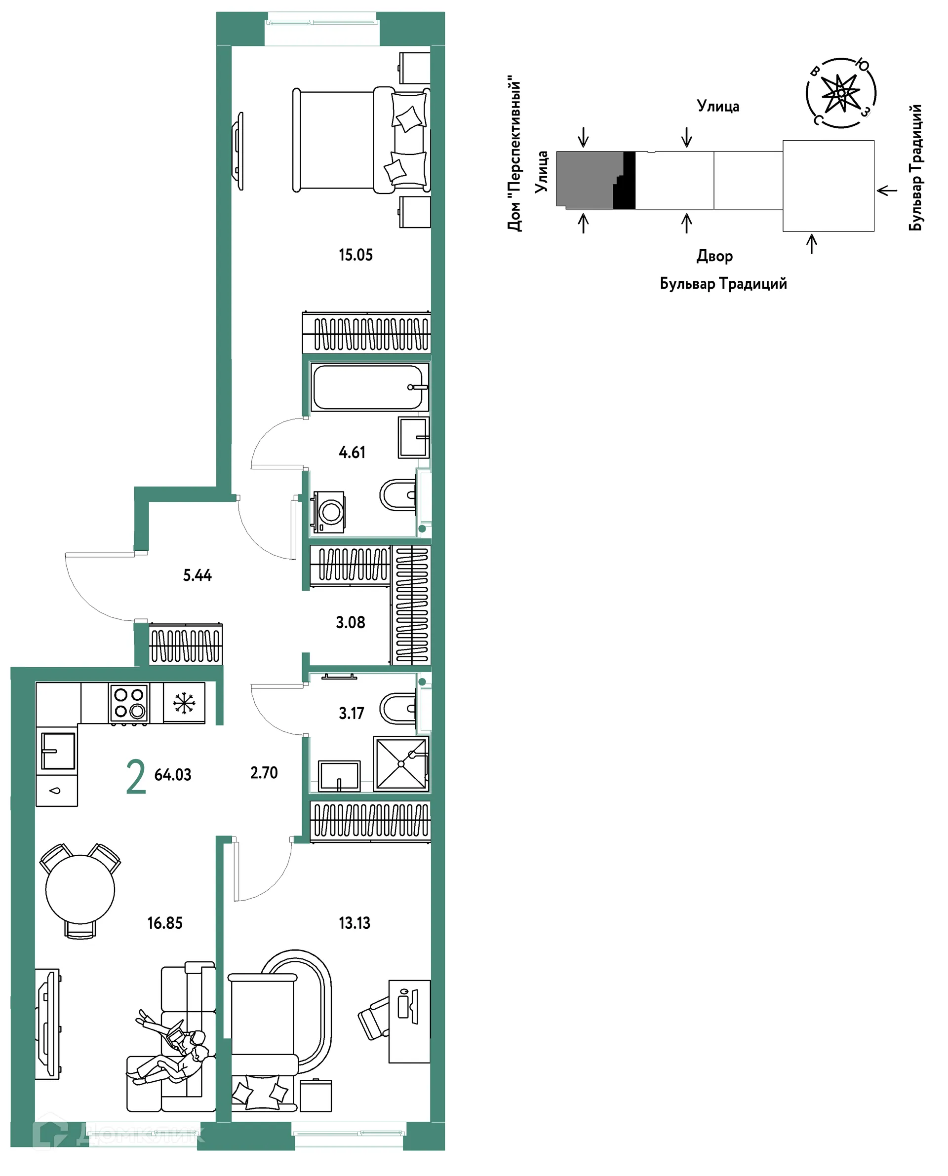 Фото квартиры в ЖК «Домашний»