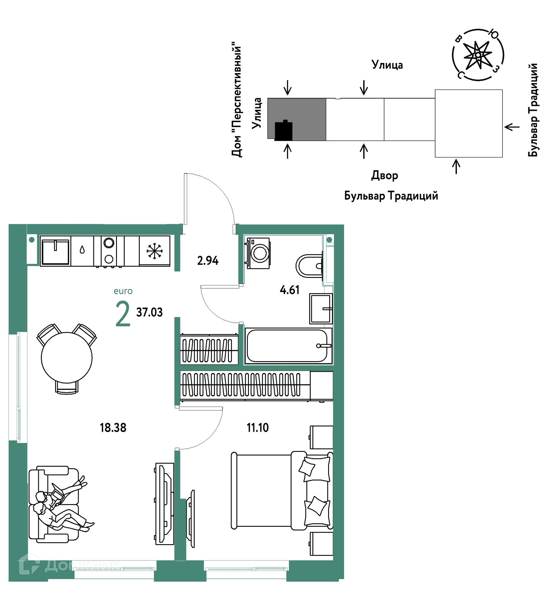 Фото квартиры в ЖК «Домашний»