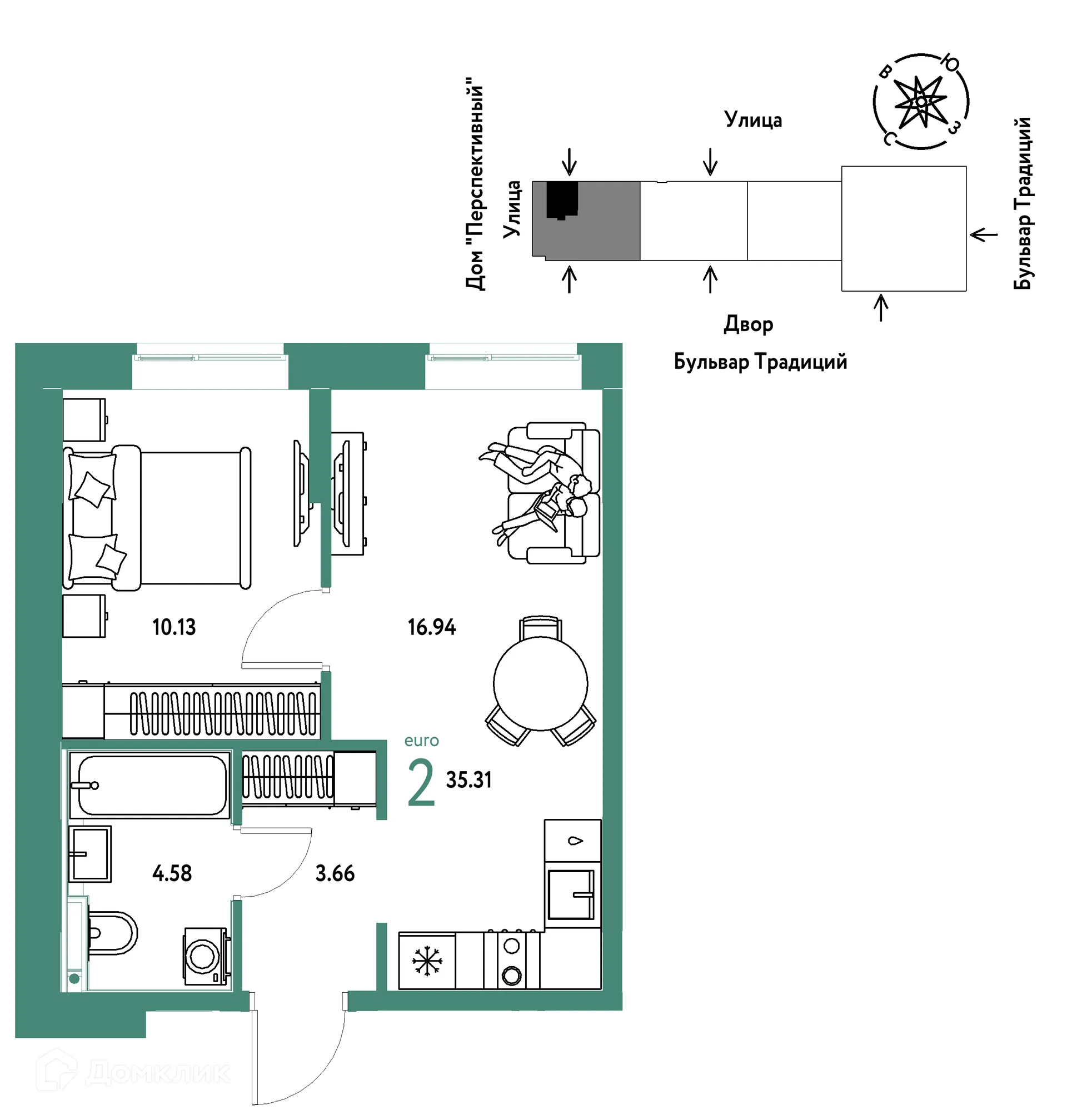 Фото квартиры в ЖК «Домашний»