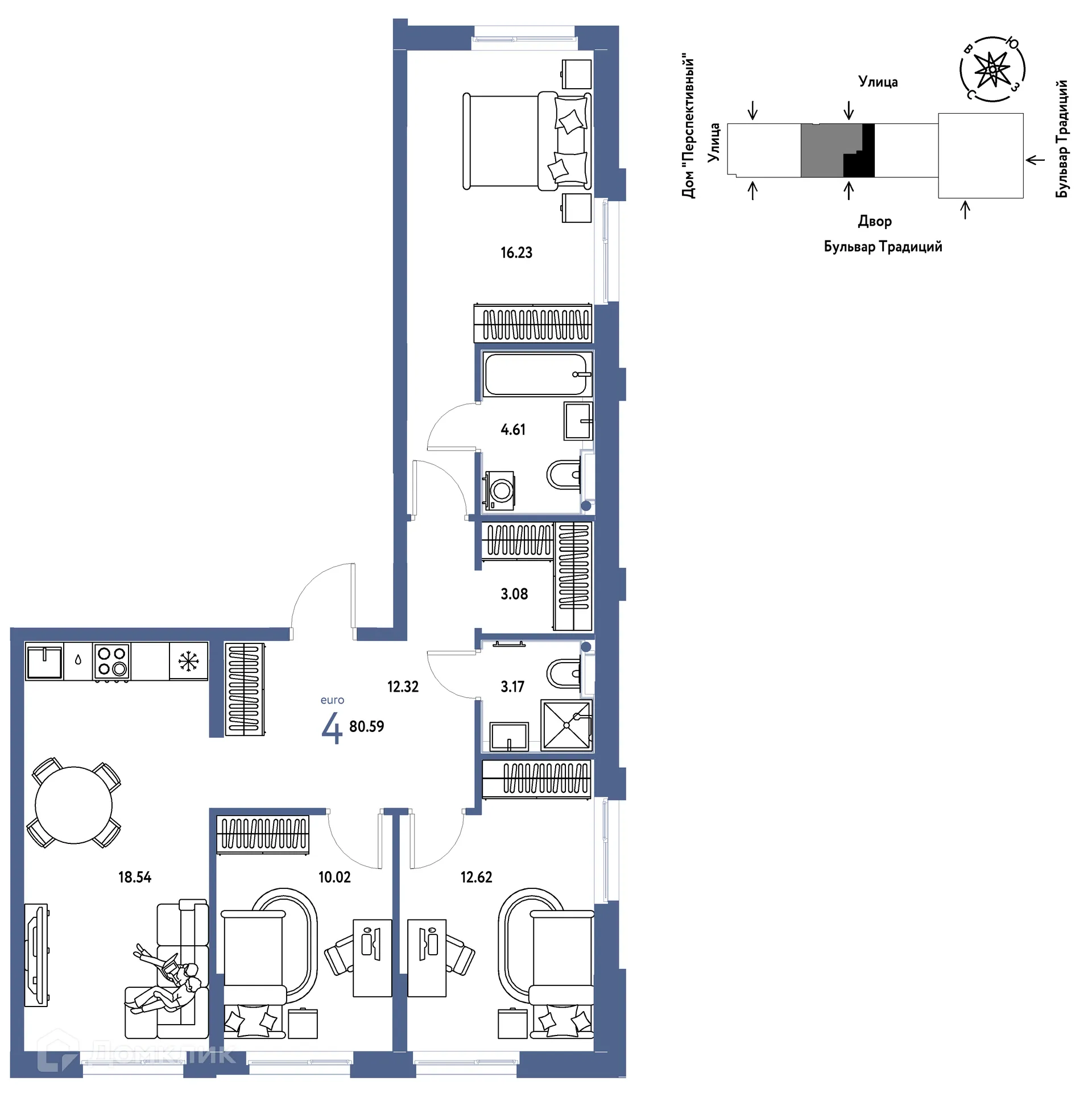 Фото квартиры в ЖК «Домашний»
