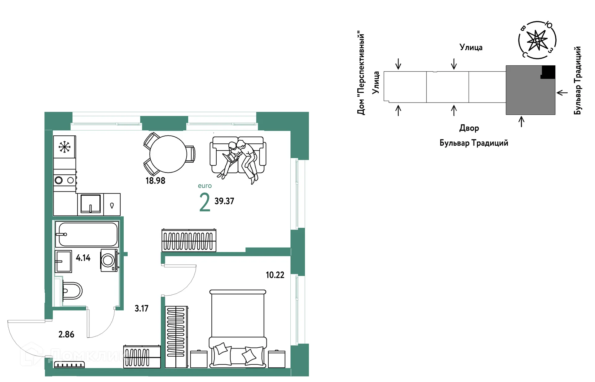 Фото квартиры в ЖК «Домашний»