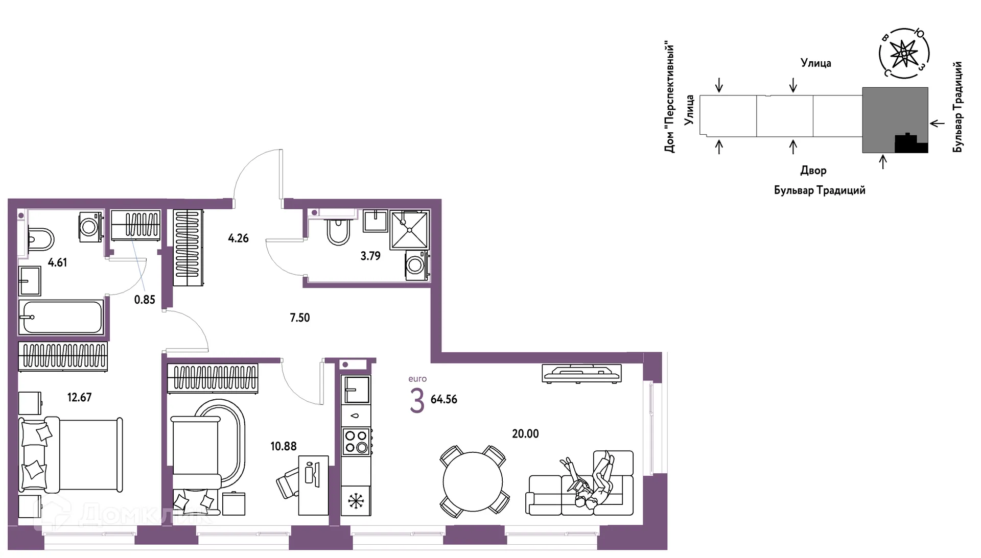 Фото квартиры в ЖК «Домашний»