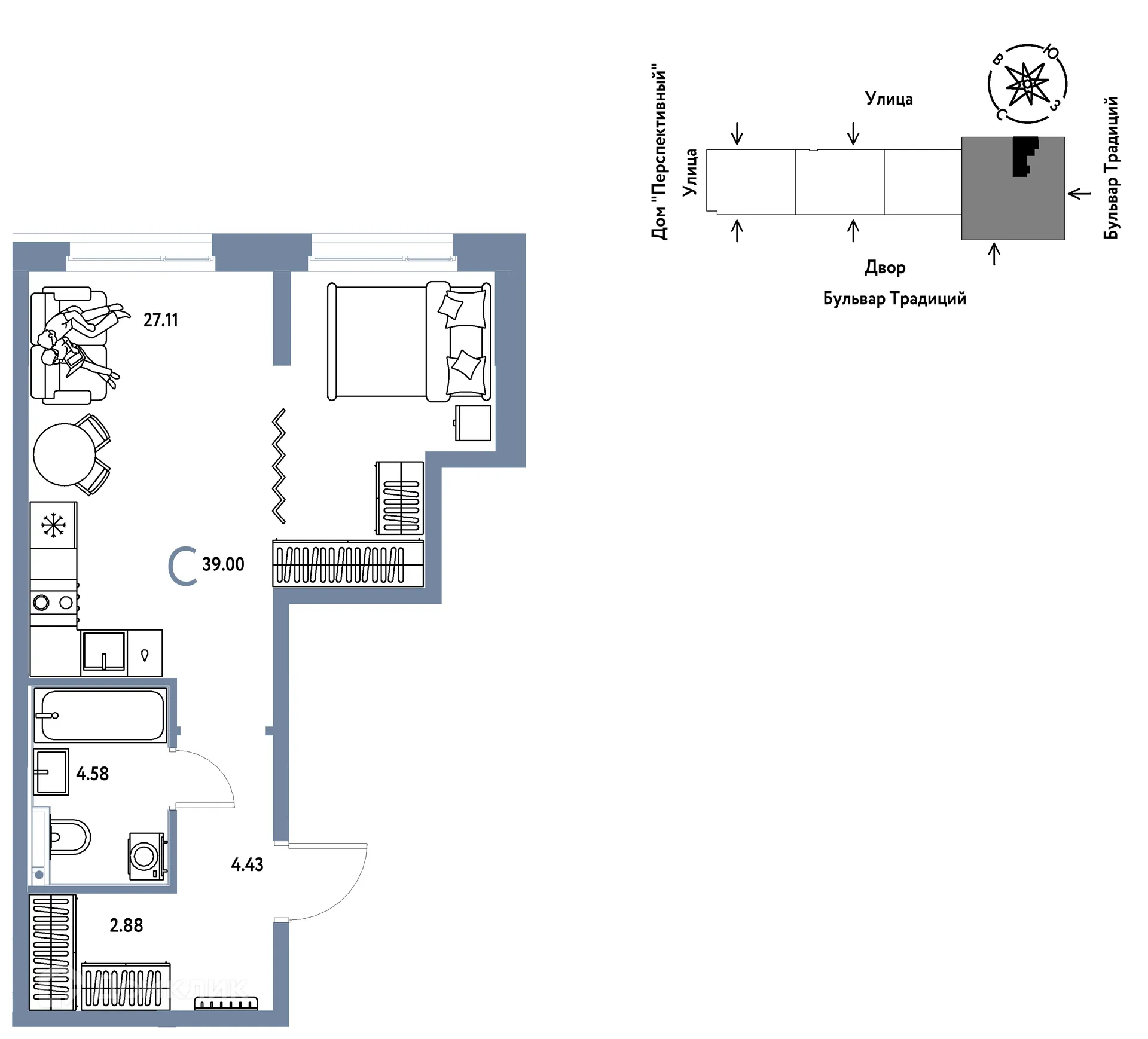 Фото квартиры в ЖК «Домашний»