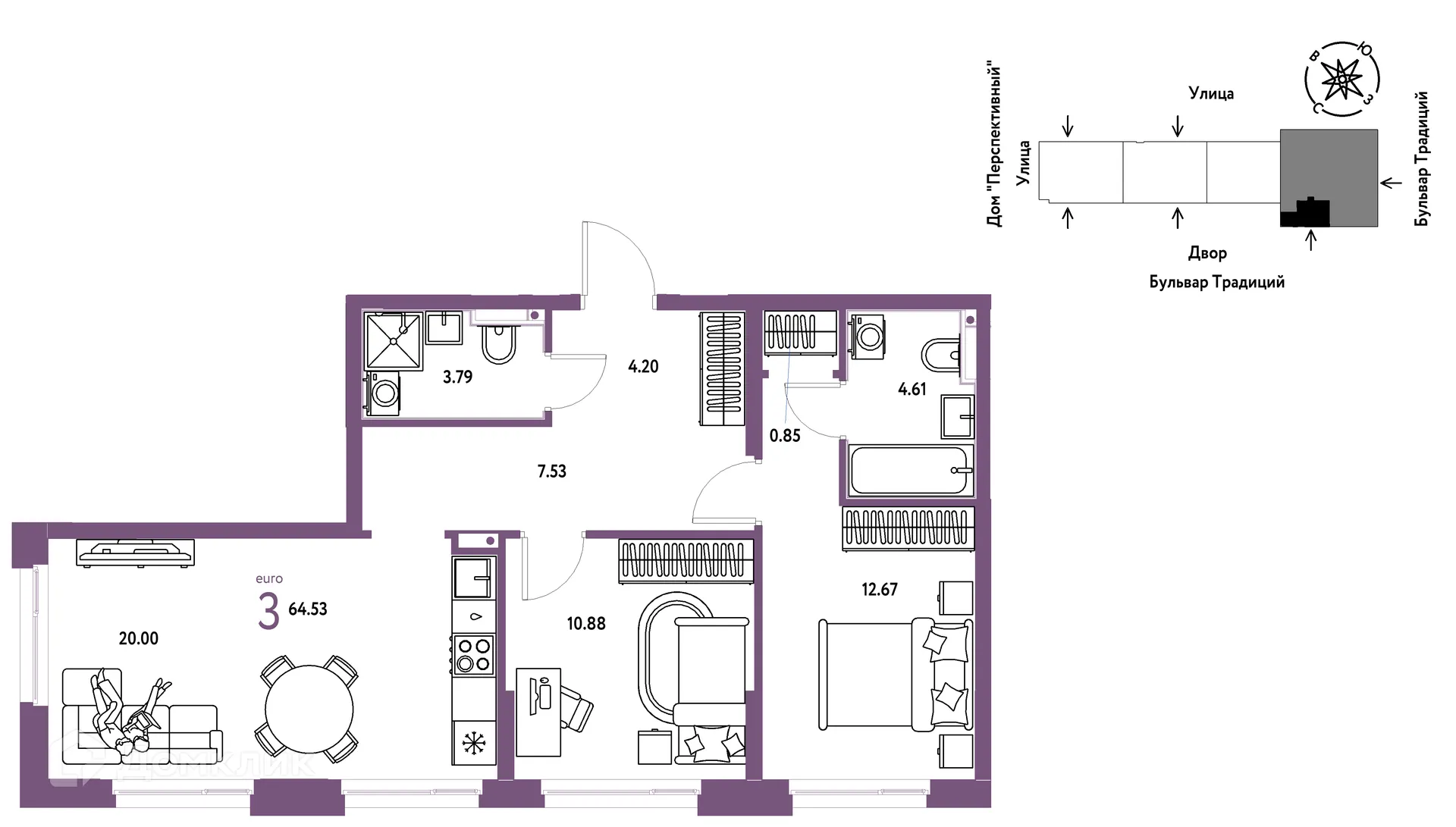 Фото квартиры в ЖК «Домашний»
