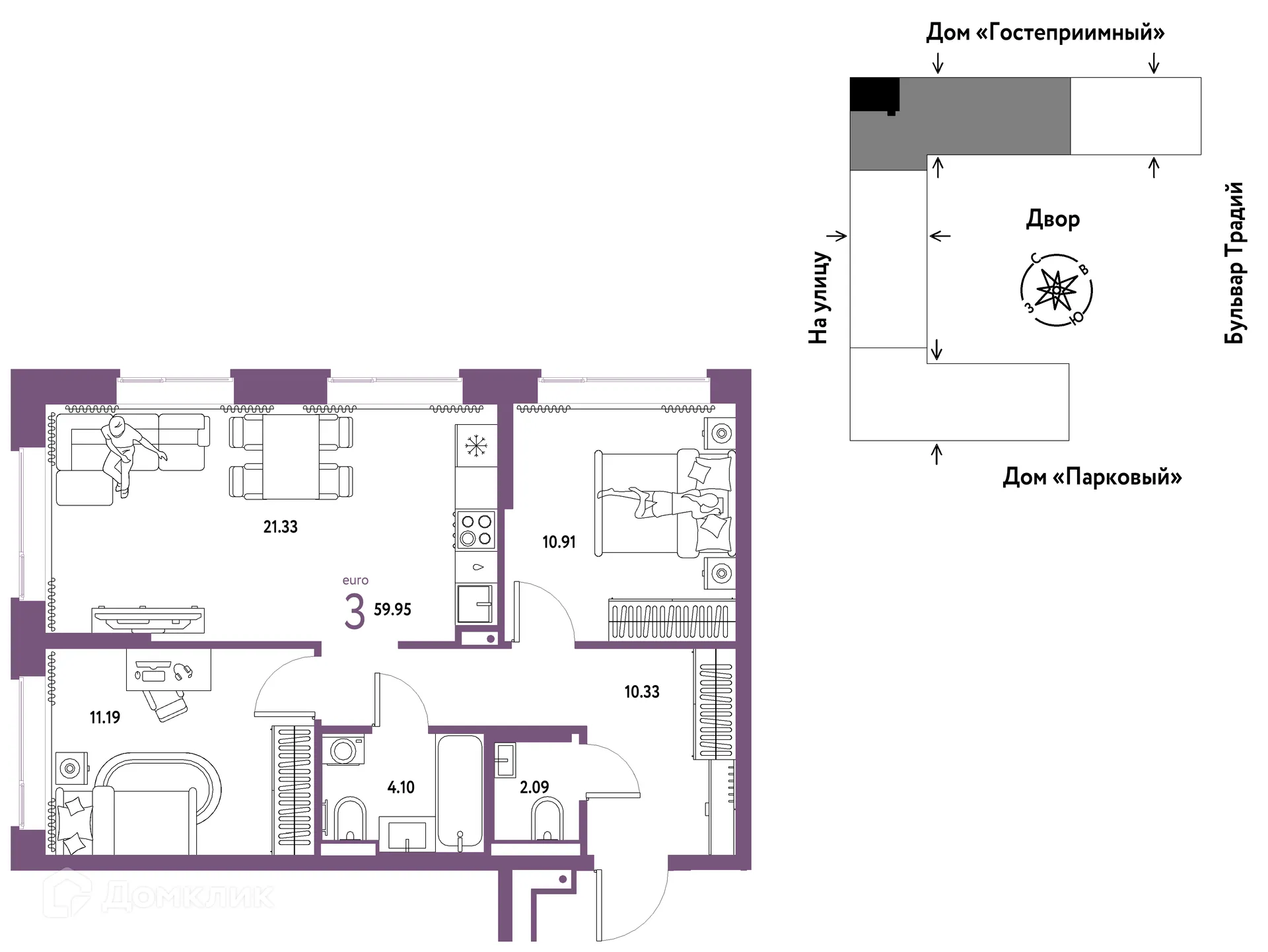 Фото квартиры в ЖК «Домашний»