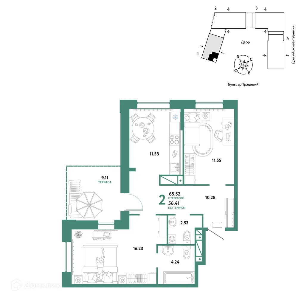 Фото квартиры в ЖК «Домашний»