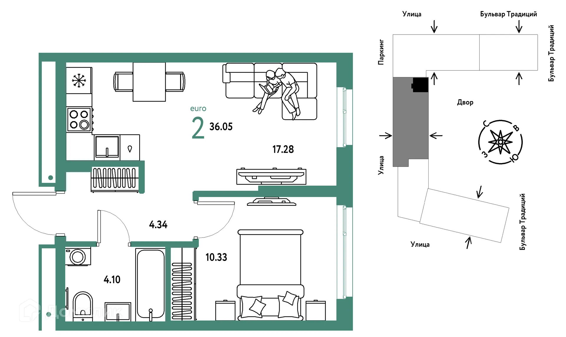 Фото квартиры в ЖК «Домашний»