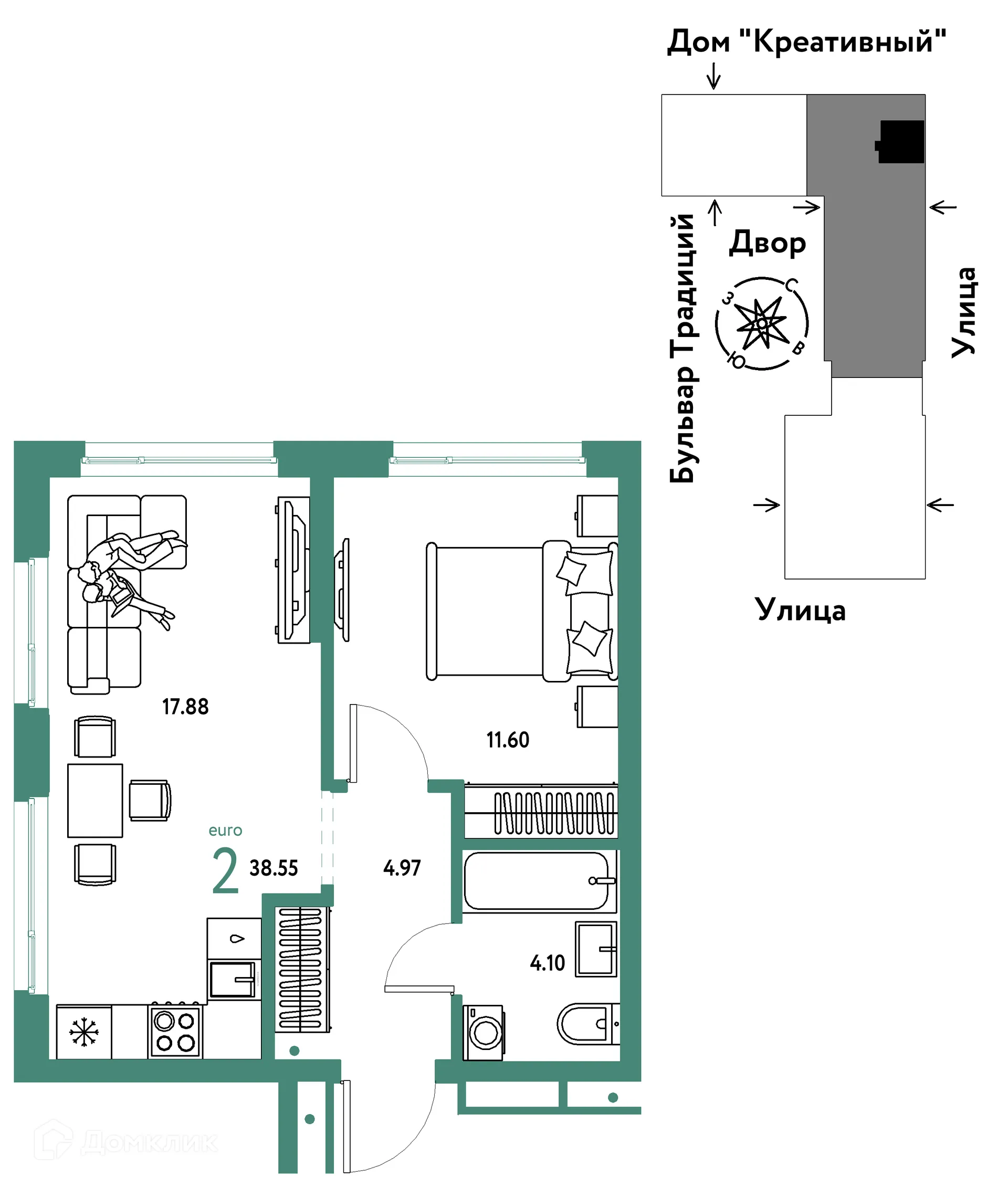 Фото квартиры в ЖК «Домашний»