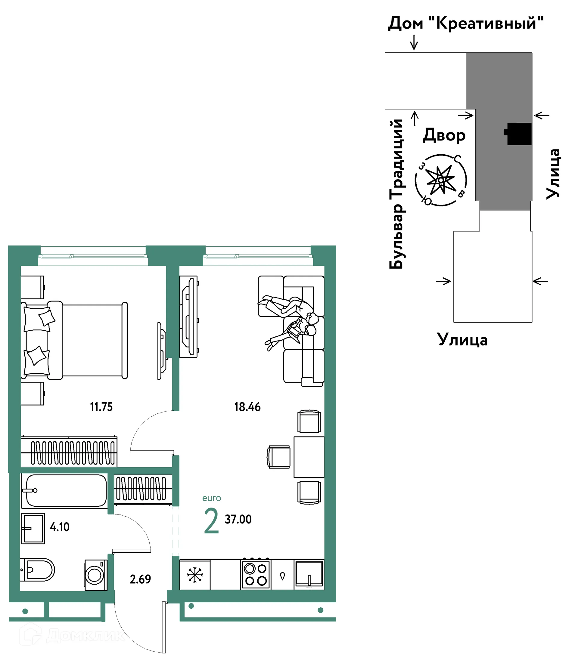 Фото квартиры в ЖК «Домашний»