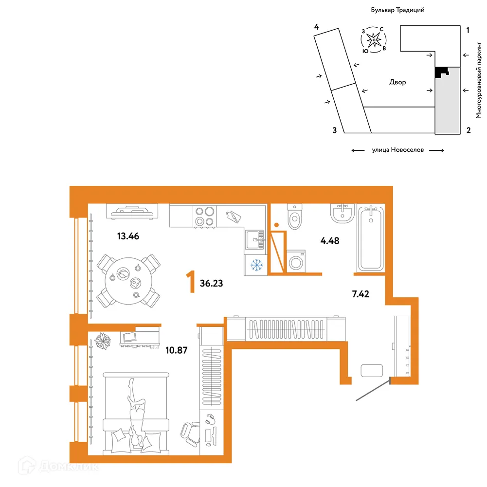 Фото квартиры в ЖК «Домашний»
