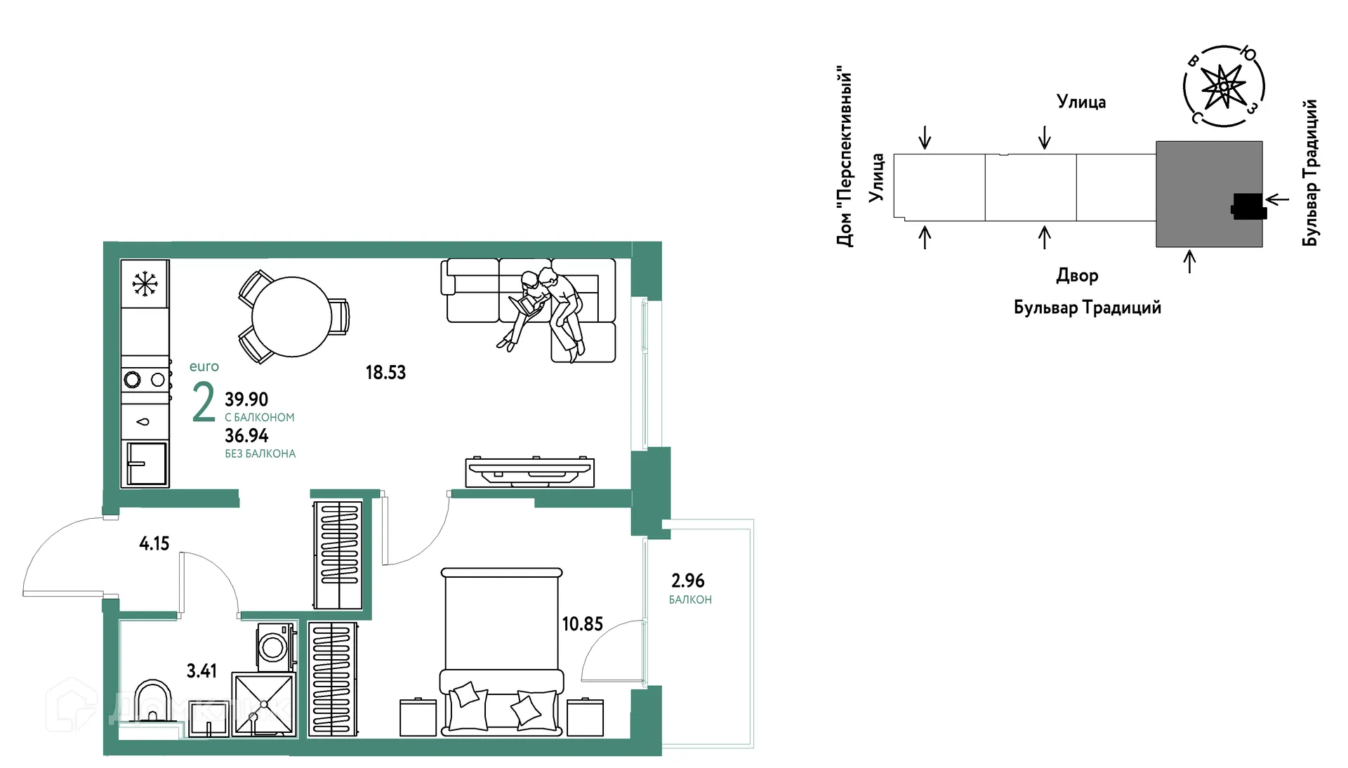 Фото квартиры в ЖК «Домашний»