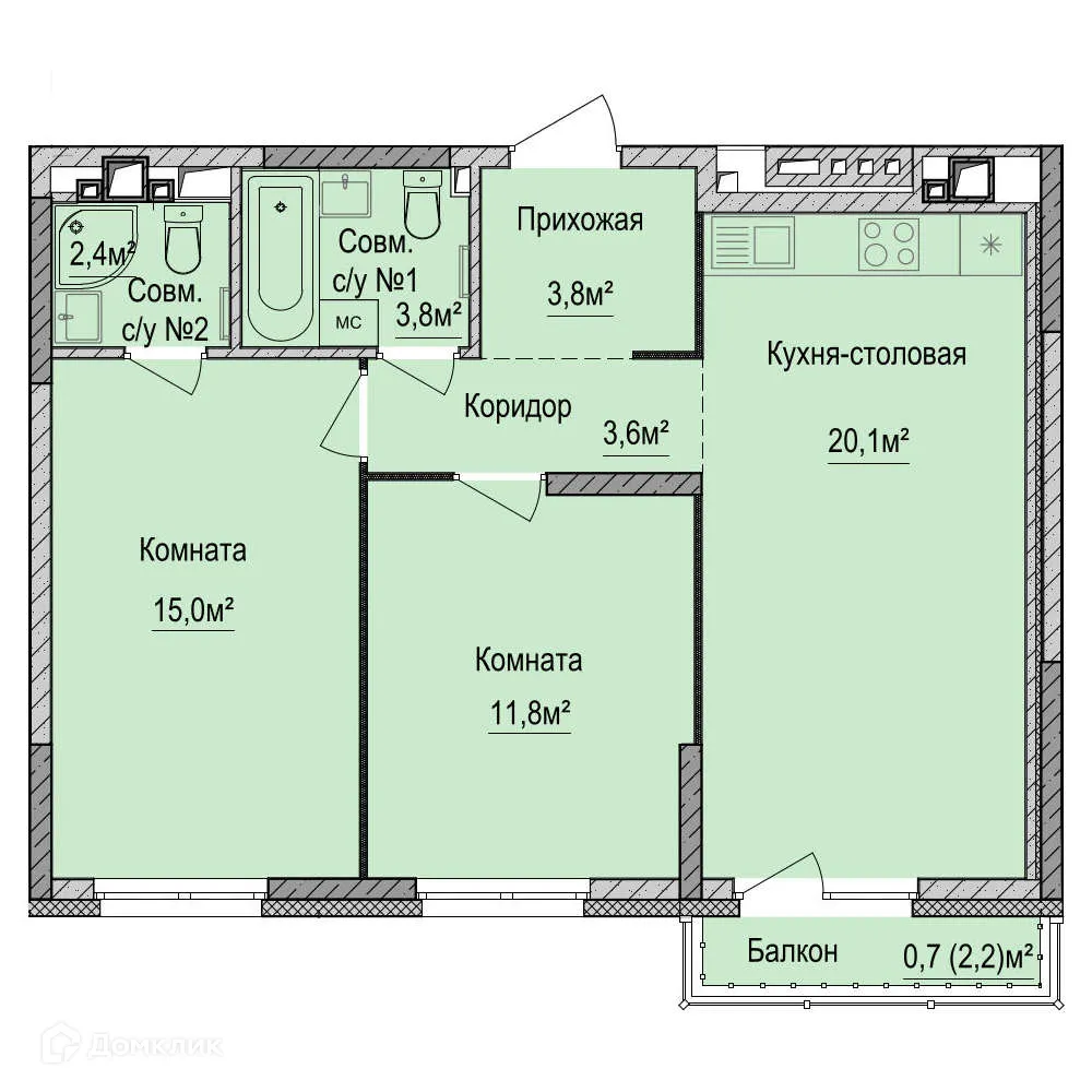 Фото квартиры в ЖК Финский квартал