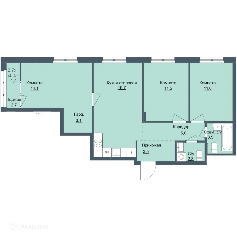 Фото квартиры в ЖК Истории