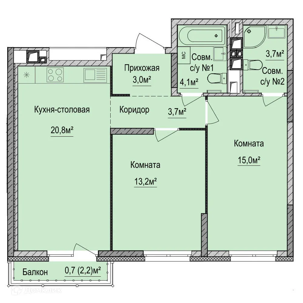 Фото квартиры в ЖК Финский квартал