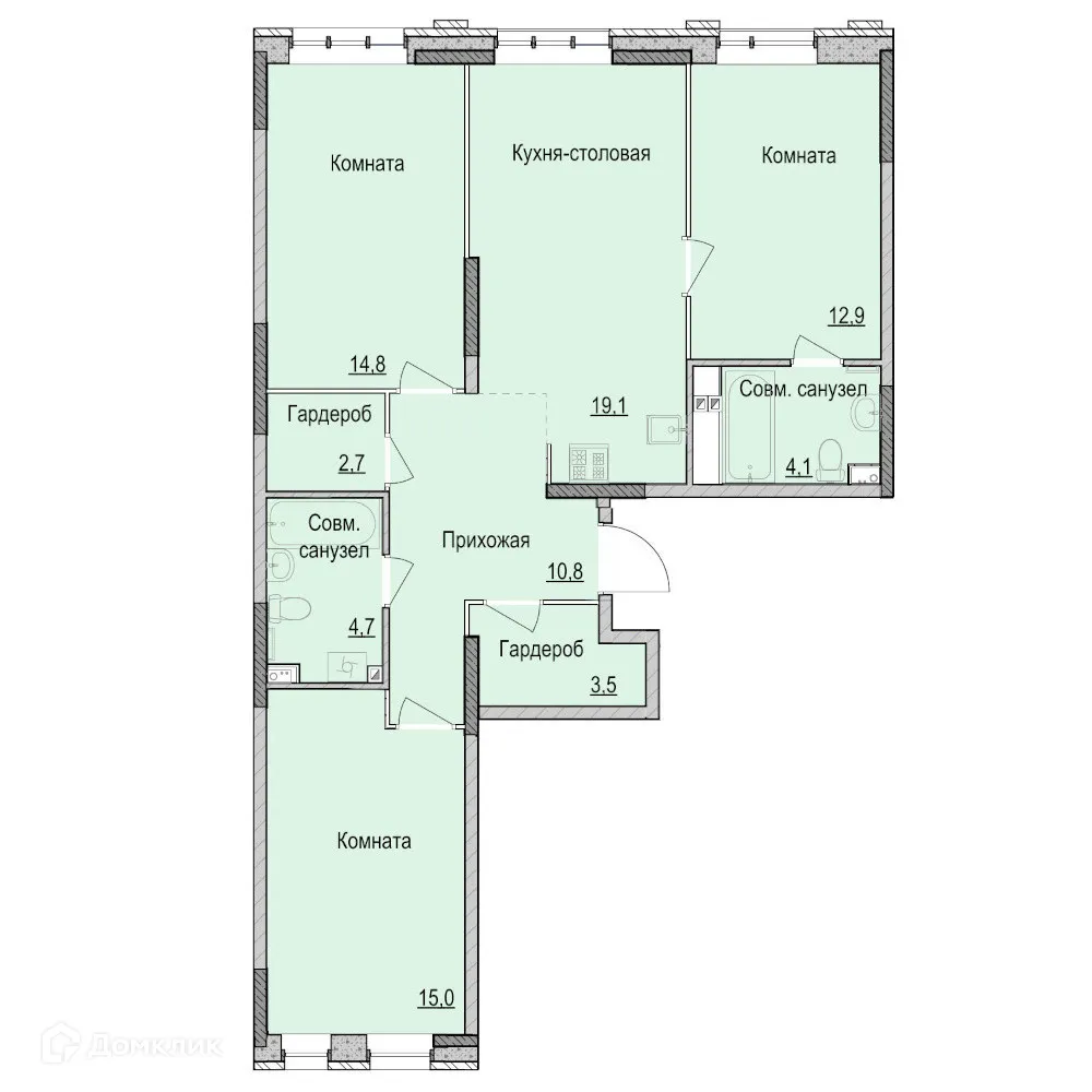 Фото квартиры в ЖК Утро на Репина