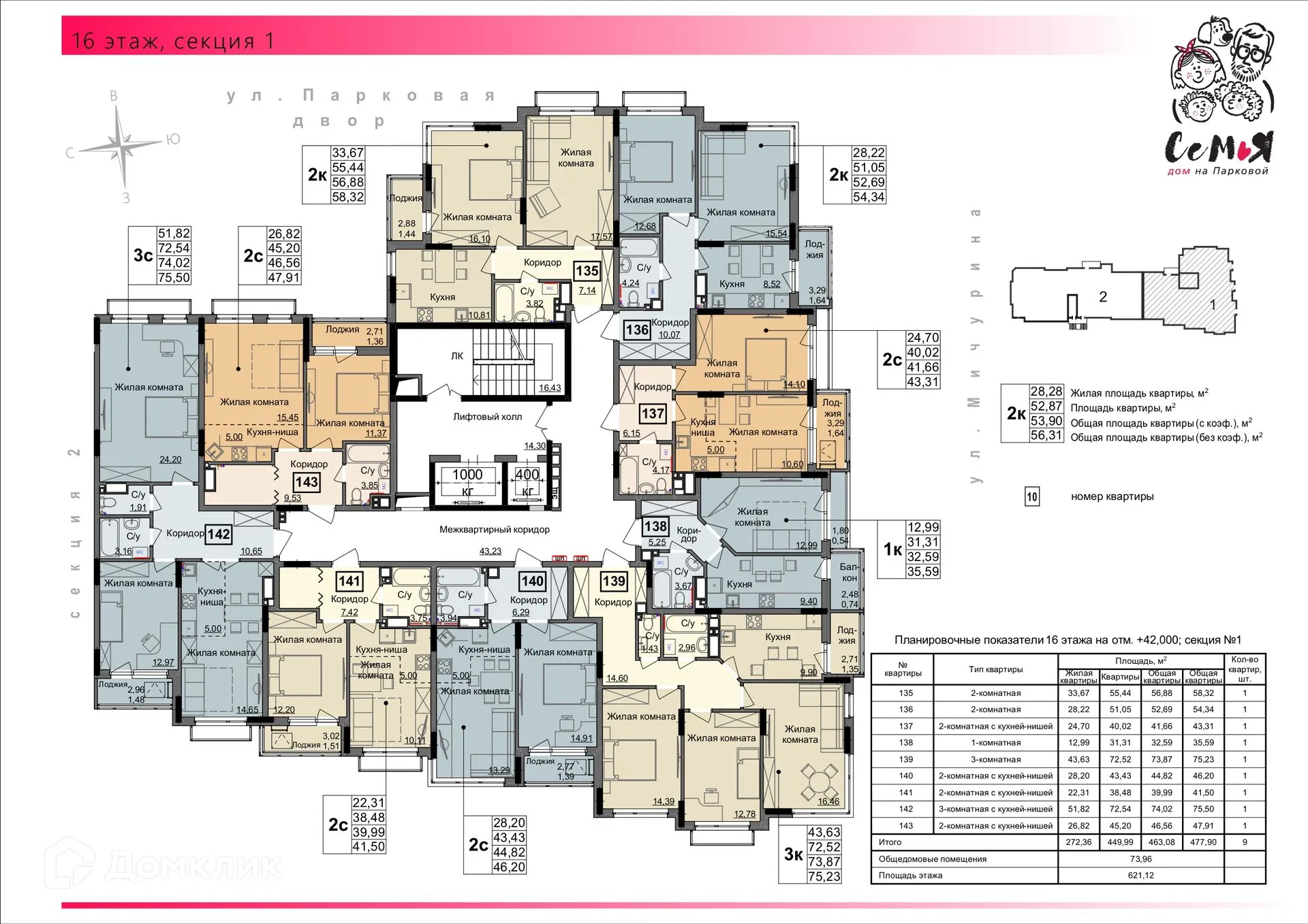 Фото квартиры в ЖК "Семья. Дом на Парковой"