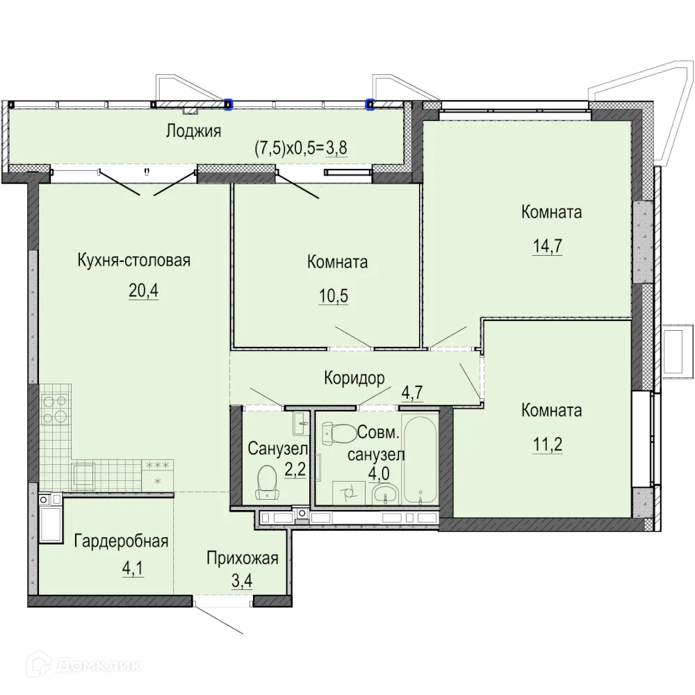 Фото квартиры в ЖК А14