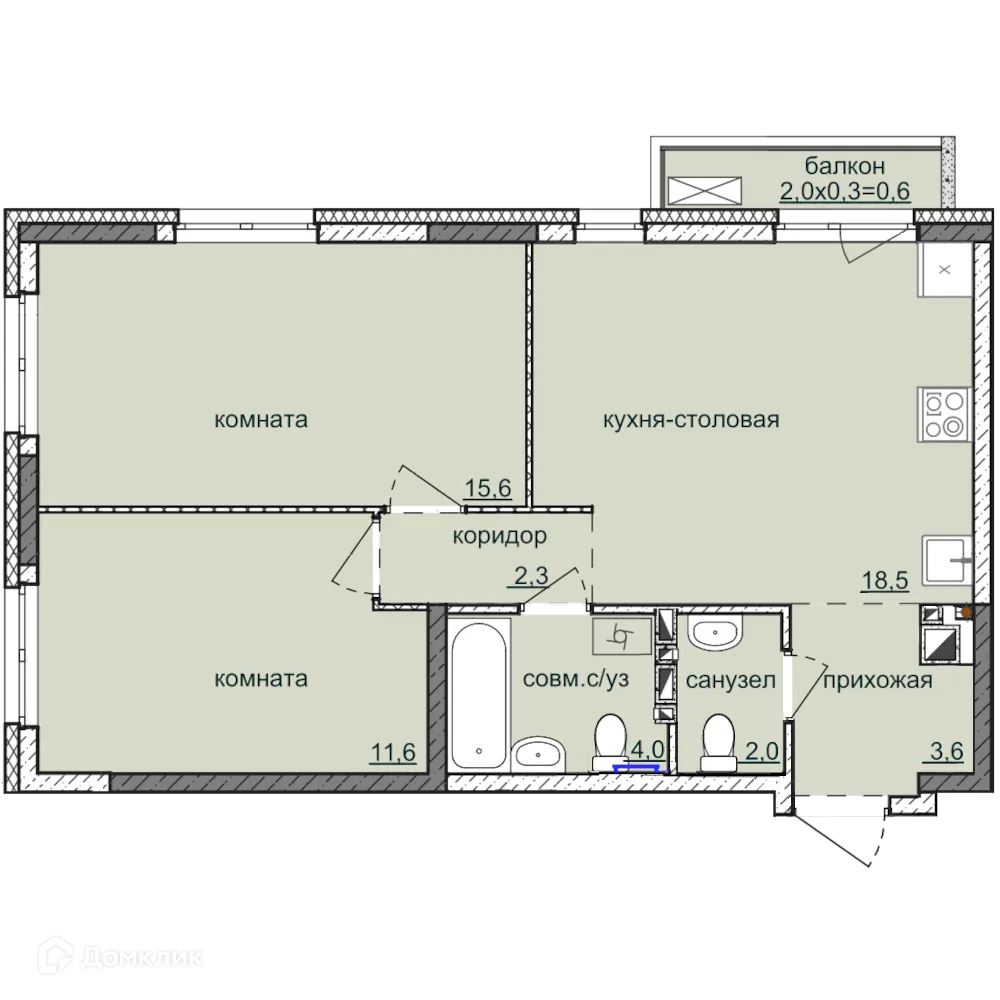 Фото квартиры в ЖК Ежевика