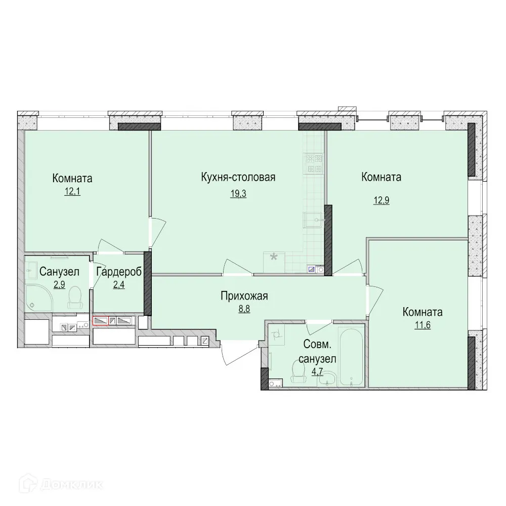 Фото квартиры в ЖК Утро на Репина