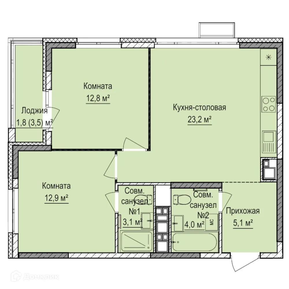 Фото квартиры в ЖК Норвежский Лес
