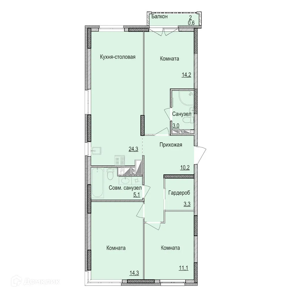 Фото квартиры в ЖК Утро на Репина