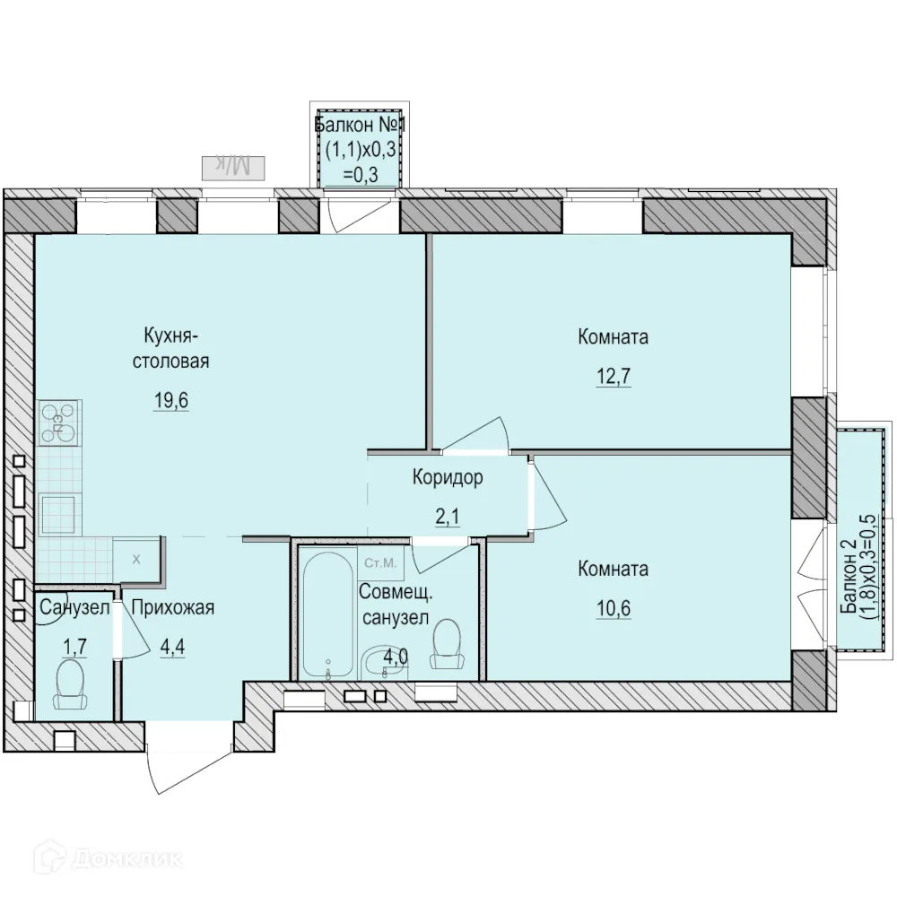 Фото квартиры в ЖК Санвилл