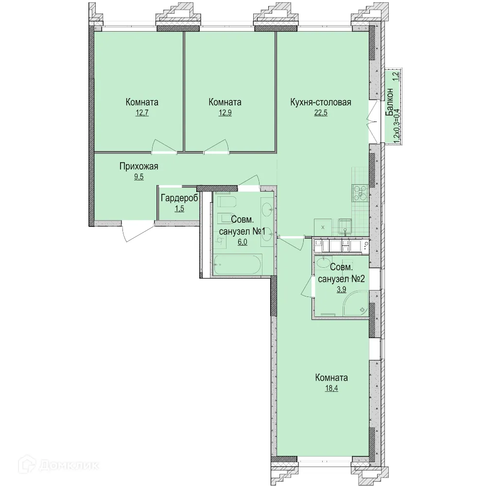 Фото квартиры в ЖК Мой Зенит