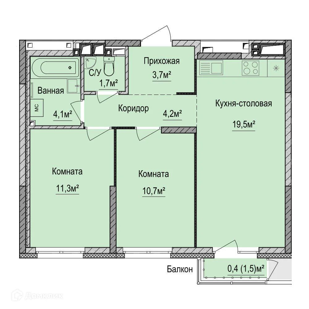 Фото квартиры в ЖК Финский квартал