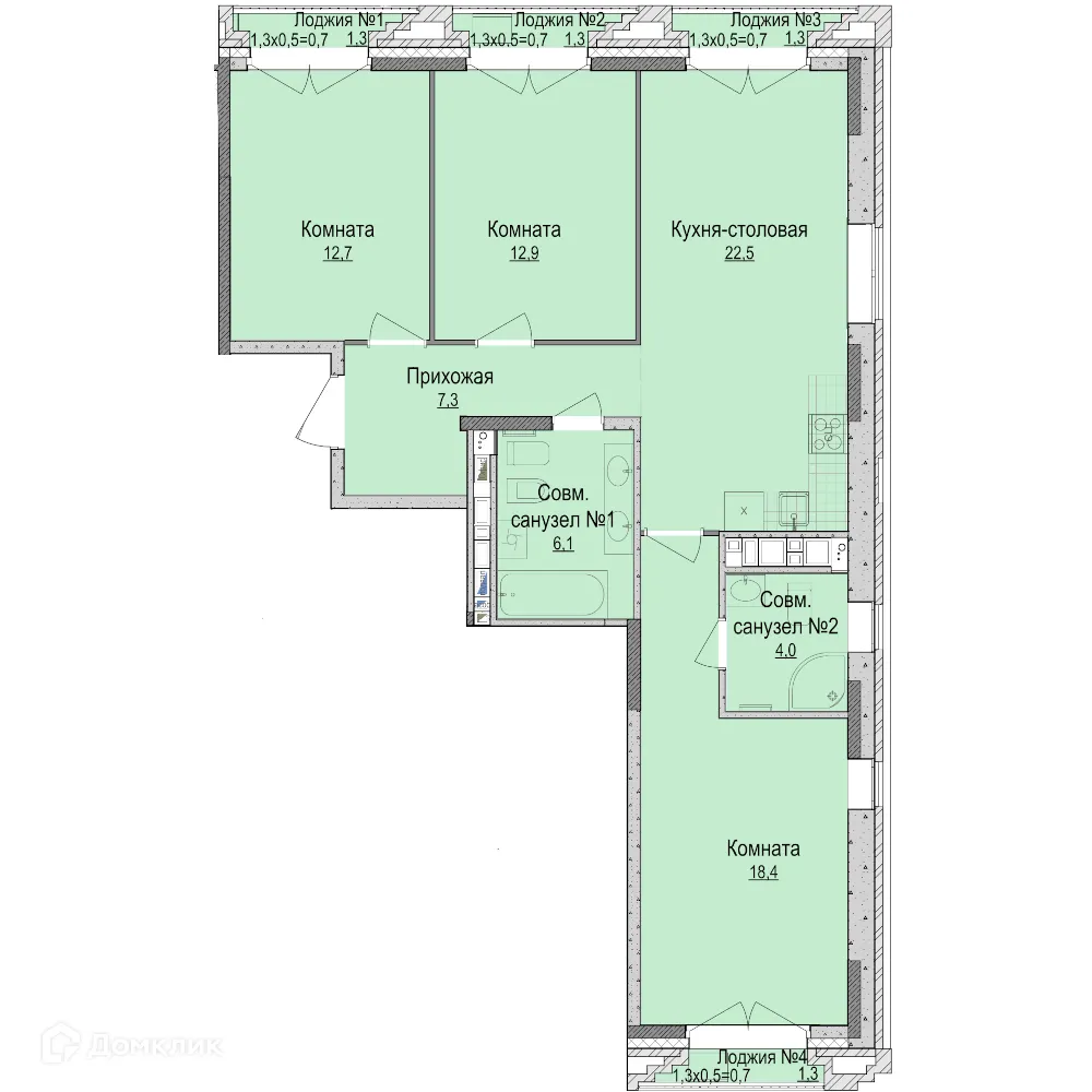 Фото квартиры в ЖК Мой Зенит