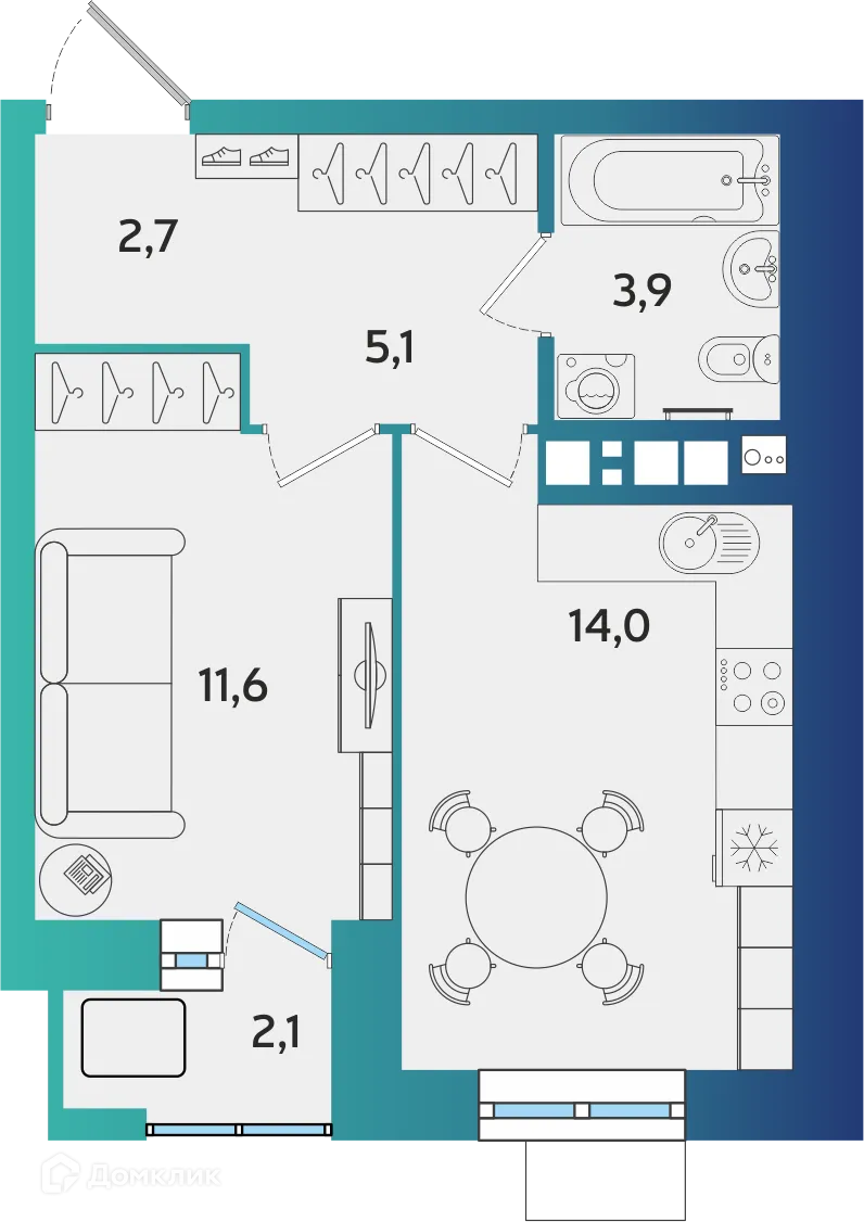 Фото квартиры в ЖК БершаСити