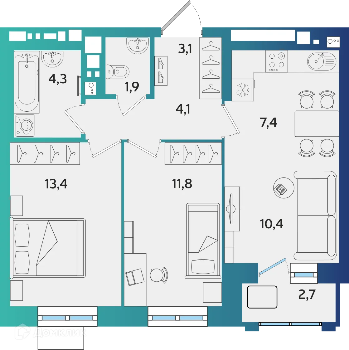 Фото квартиры в ЖК БершаСити