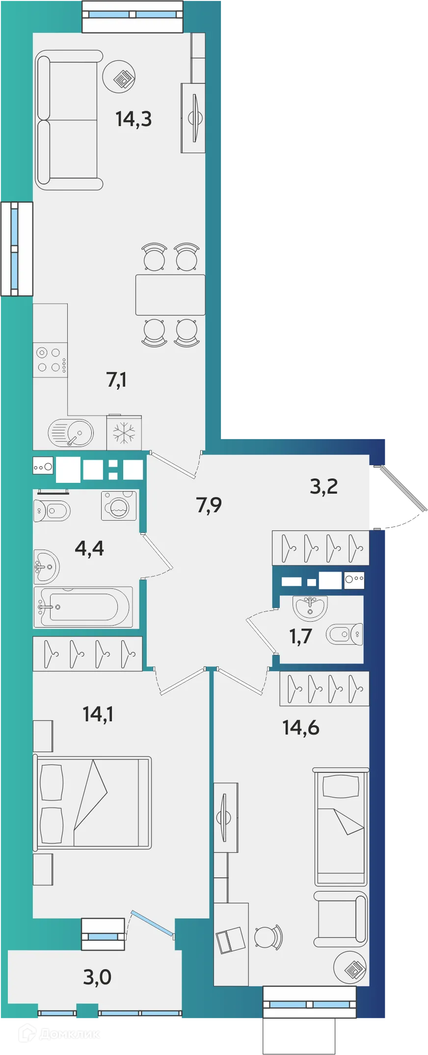 Фото квартиры в ЖК БершаСити