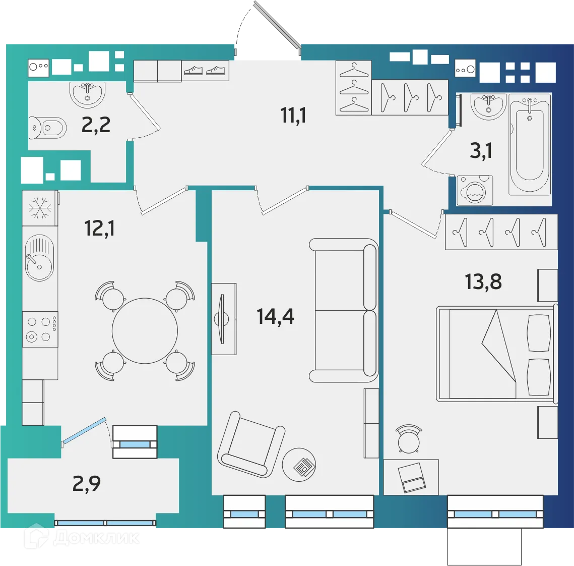 Фото квартиры в ЖК БершаСити