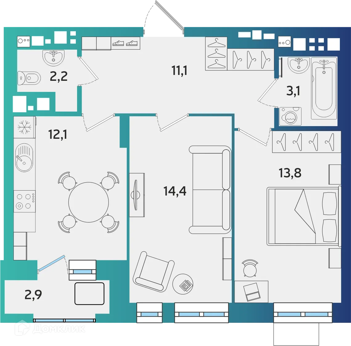 Фото квартиры в ЖК БершаСити