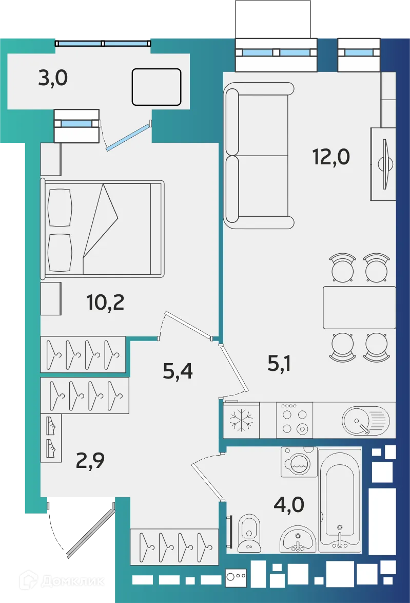 Фото квартиры в ЖК БершаСити