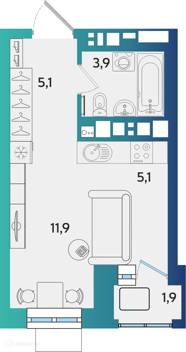 Фото квартиры в ЖК БершаСити